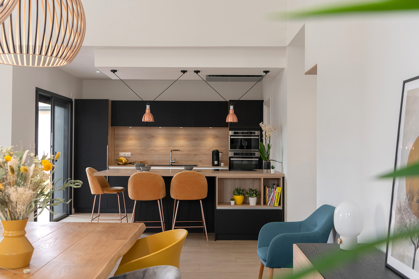 村庄房屋改造成现代别墅项目丨法国丨Soleil Noir（室内建筑师）,Skéa Designer-12