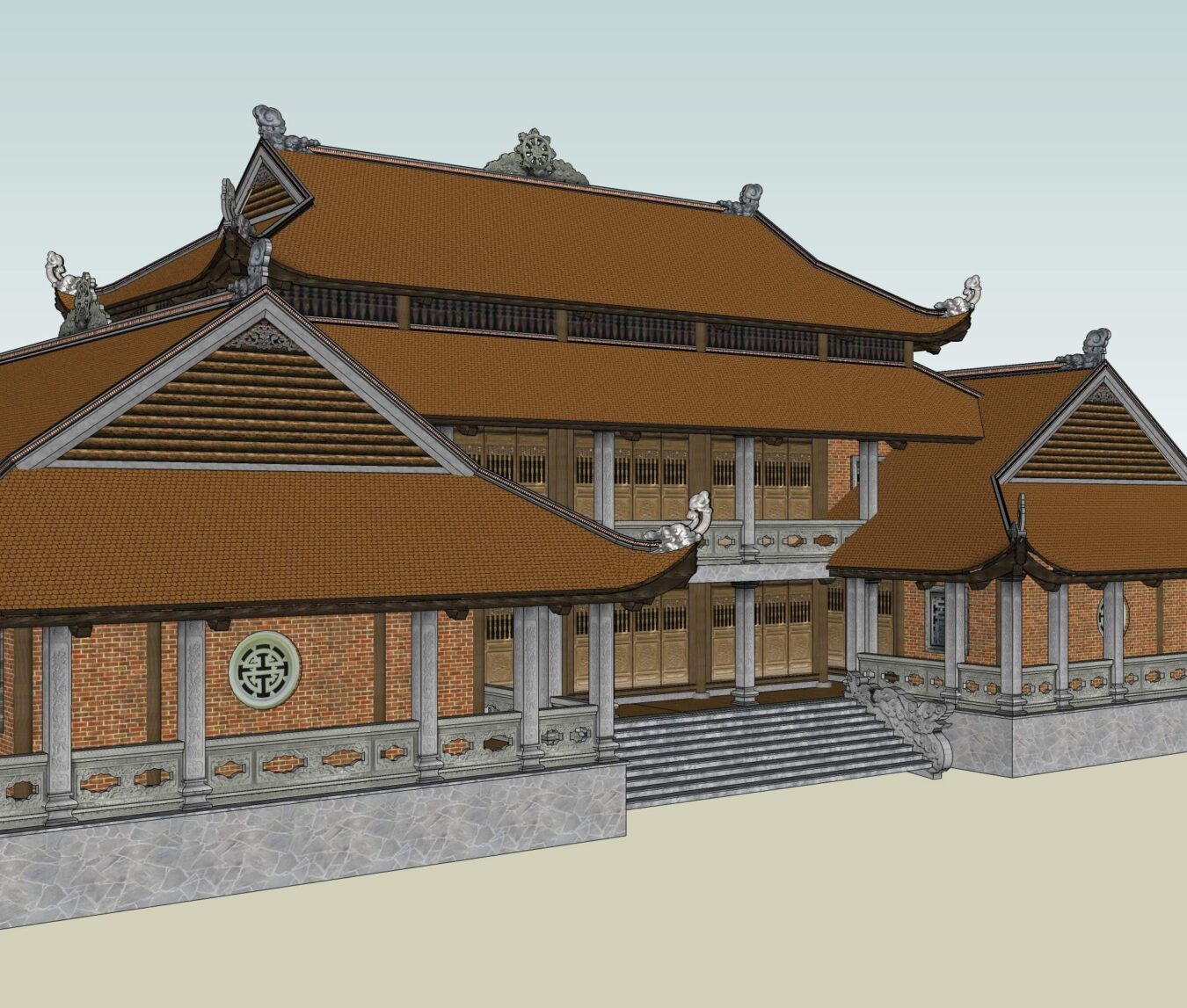 越南古建筑寺庙Sketchup模型库（P5）-10