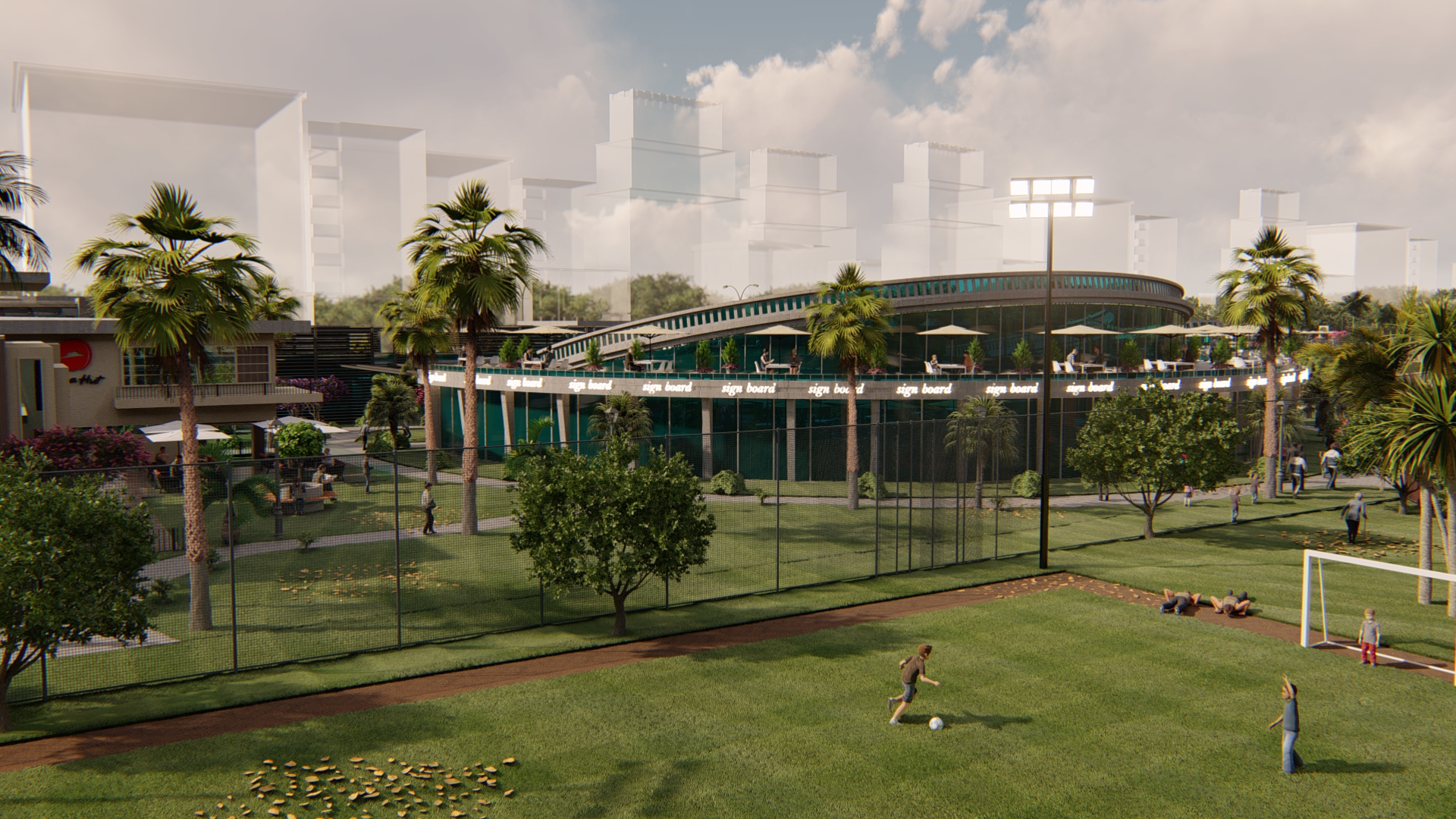 food court , shops & bank design-22