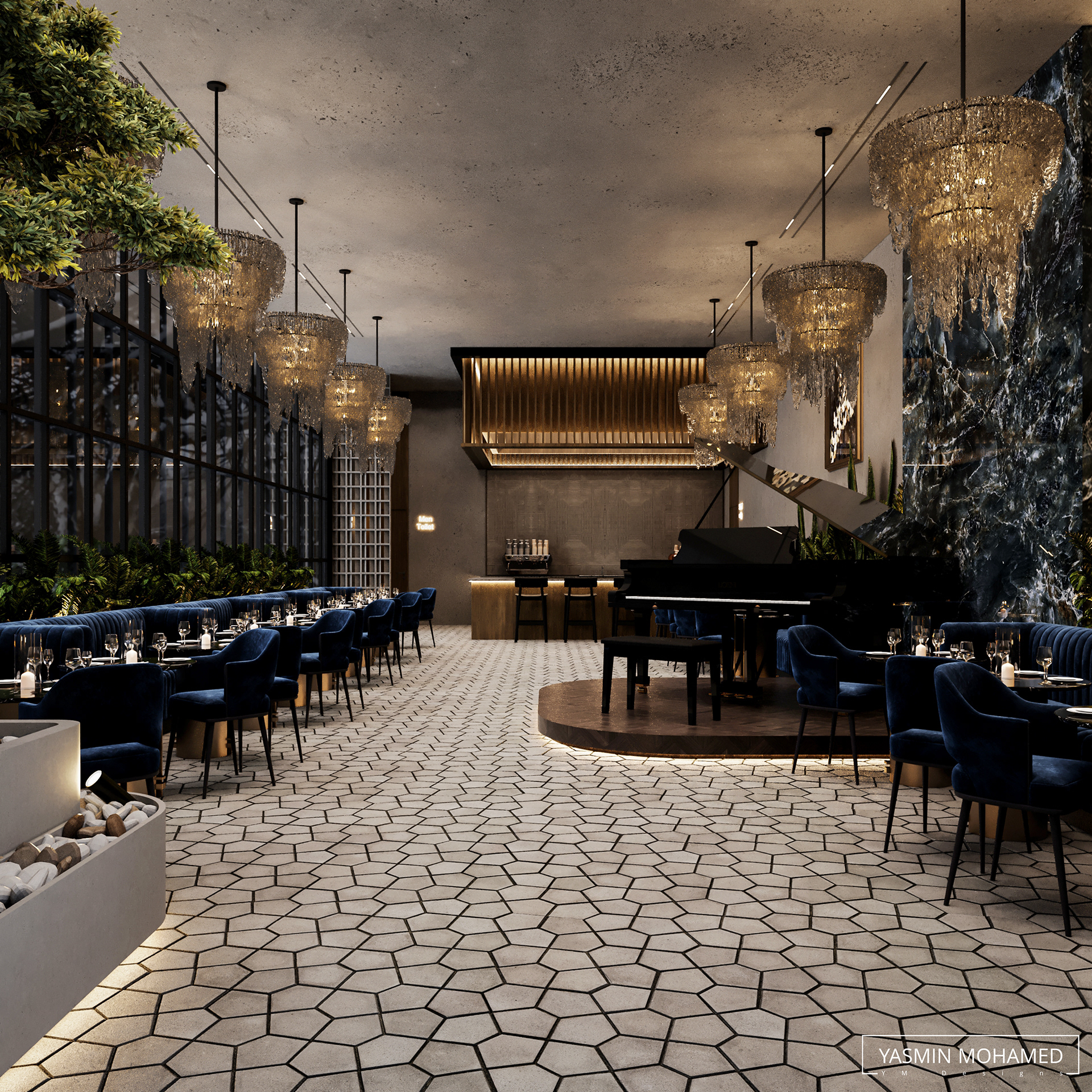Lu·ury Restaurant Design（豪华餐厅设计）丨yasmin mohamed-4