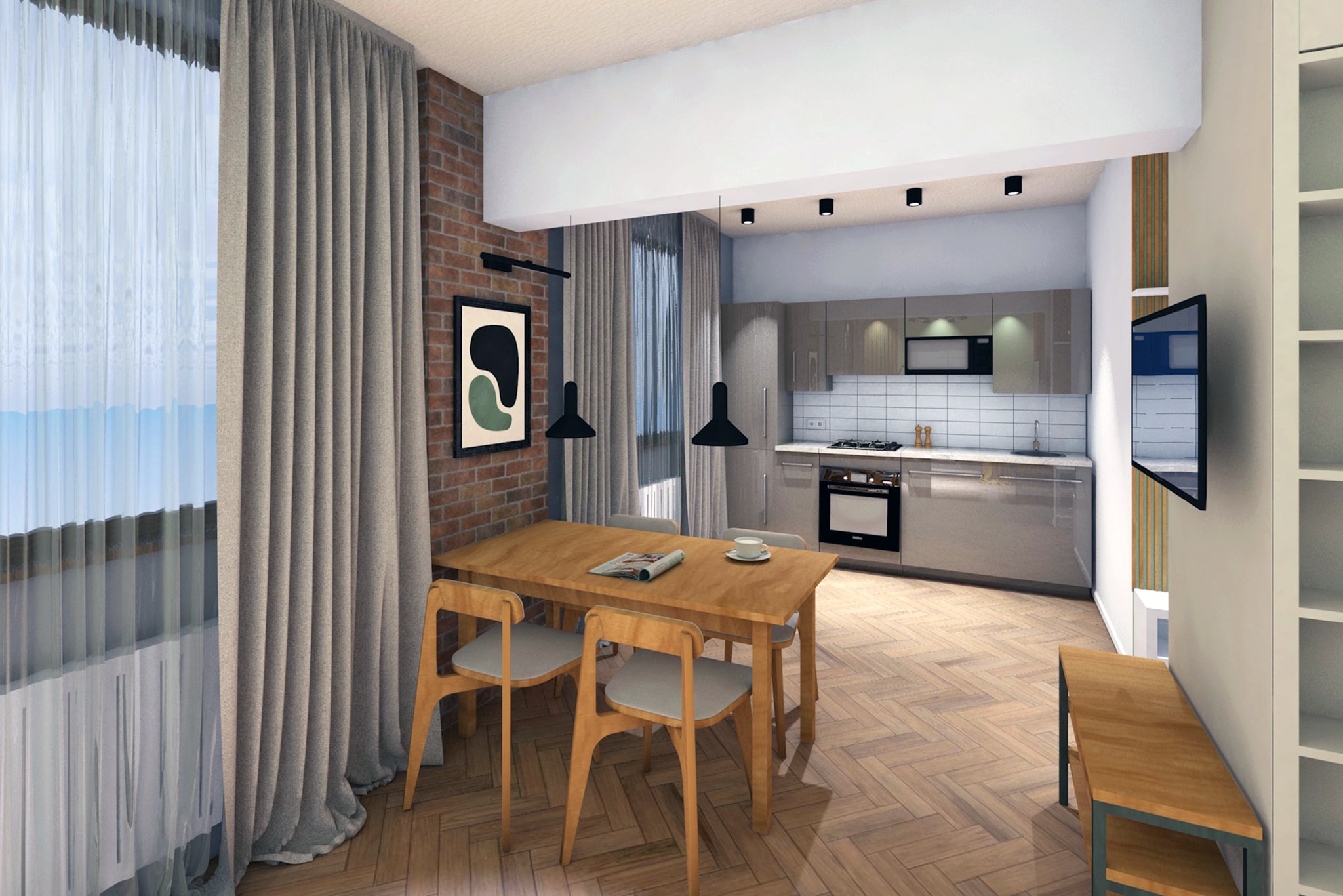 A 35 metre flat for a family of four-4