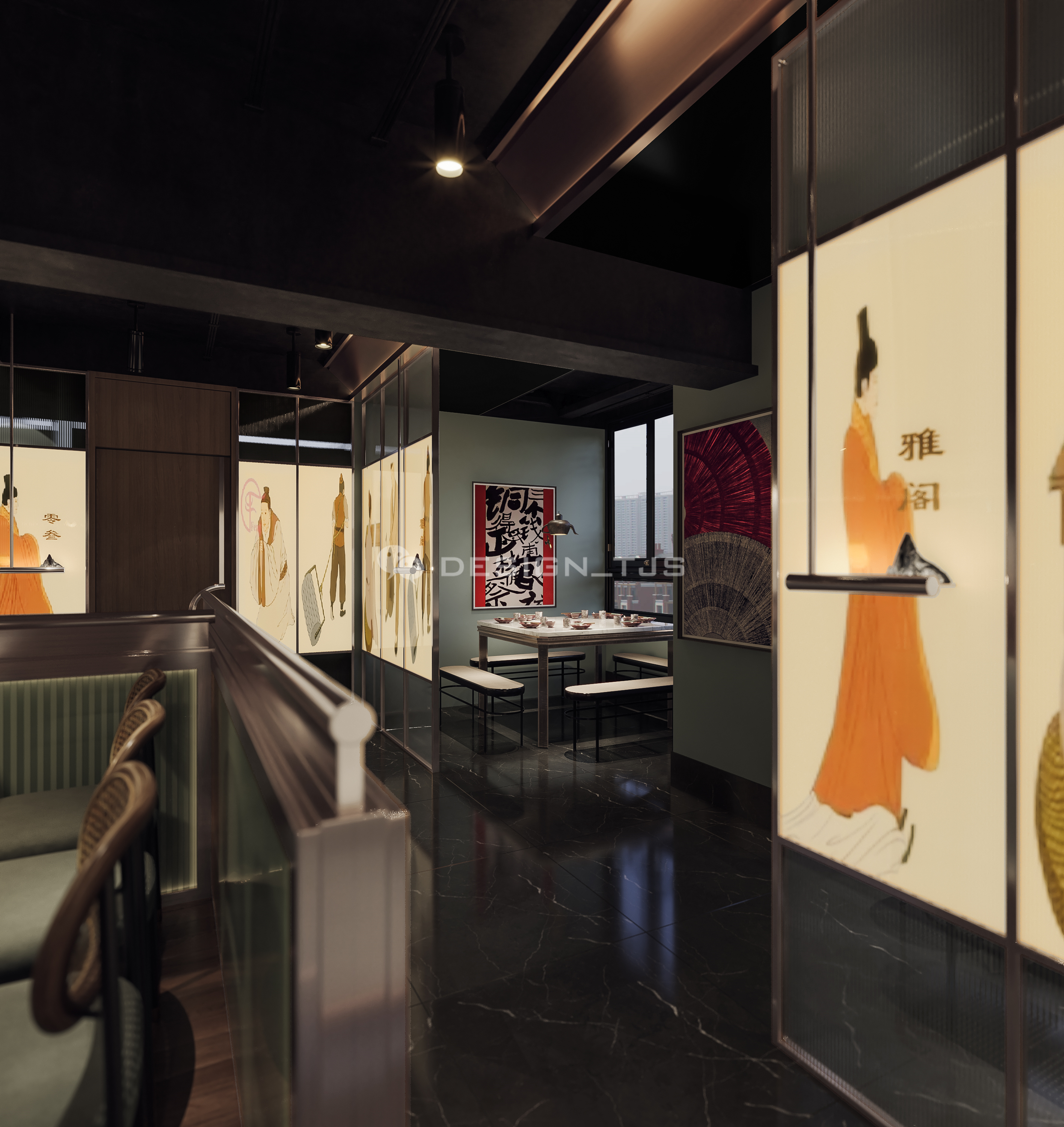 农二代餐饮效果图案例-11