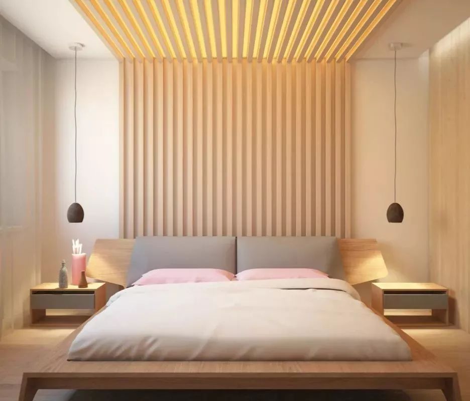 卧室背景墙设计新潮流 | 原木、软包、壁纸玩转卧室空间-26