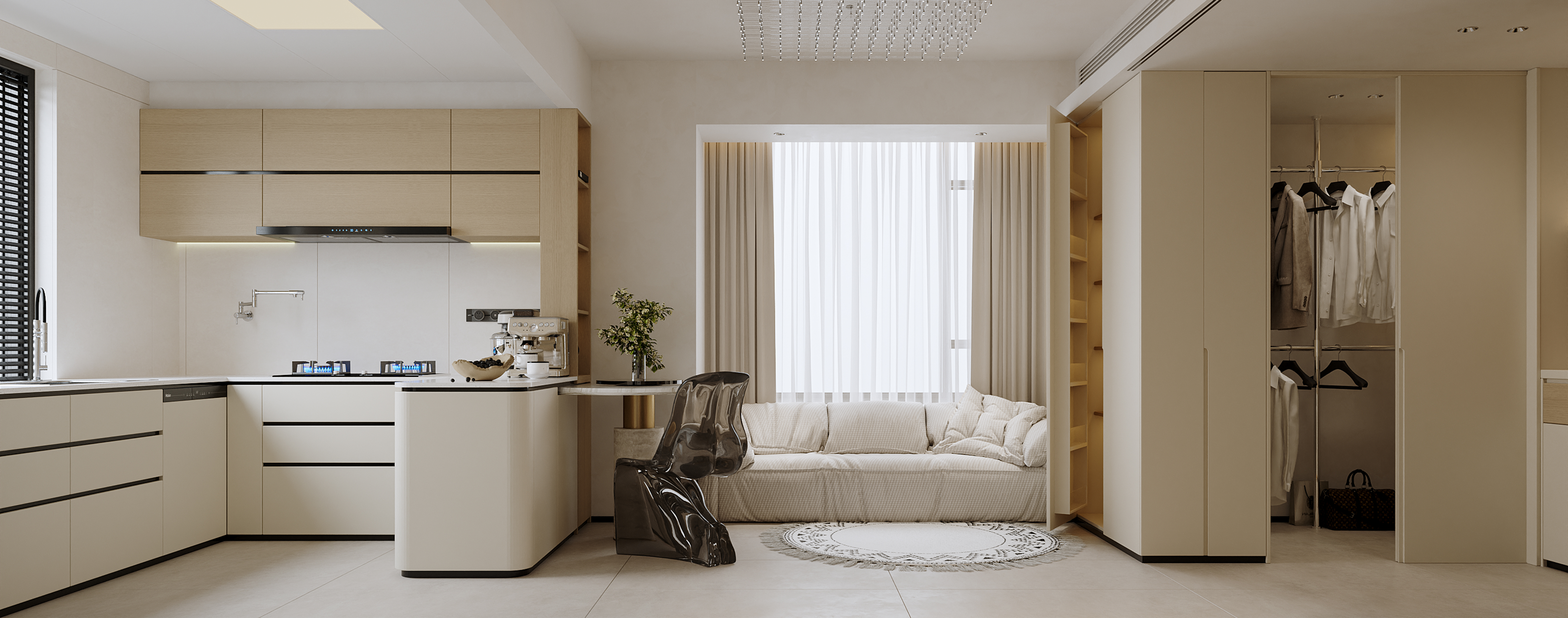 沈阳  巴塞罗那公寓86㎡  现代风效果表现-0