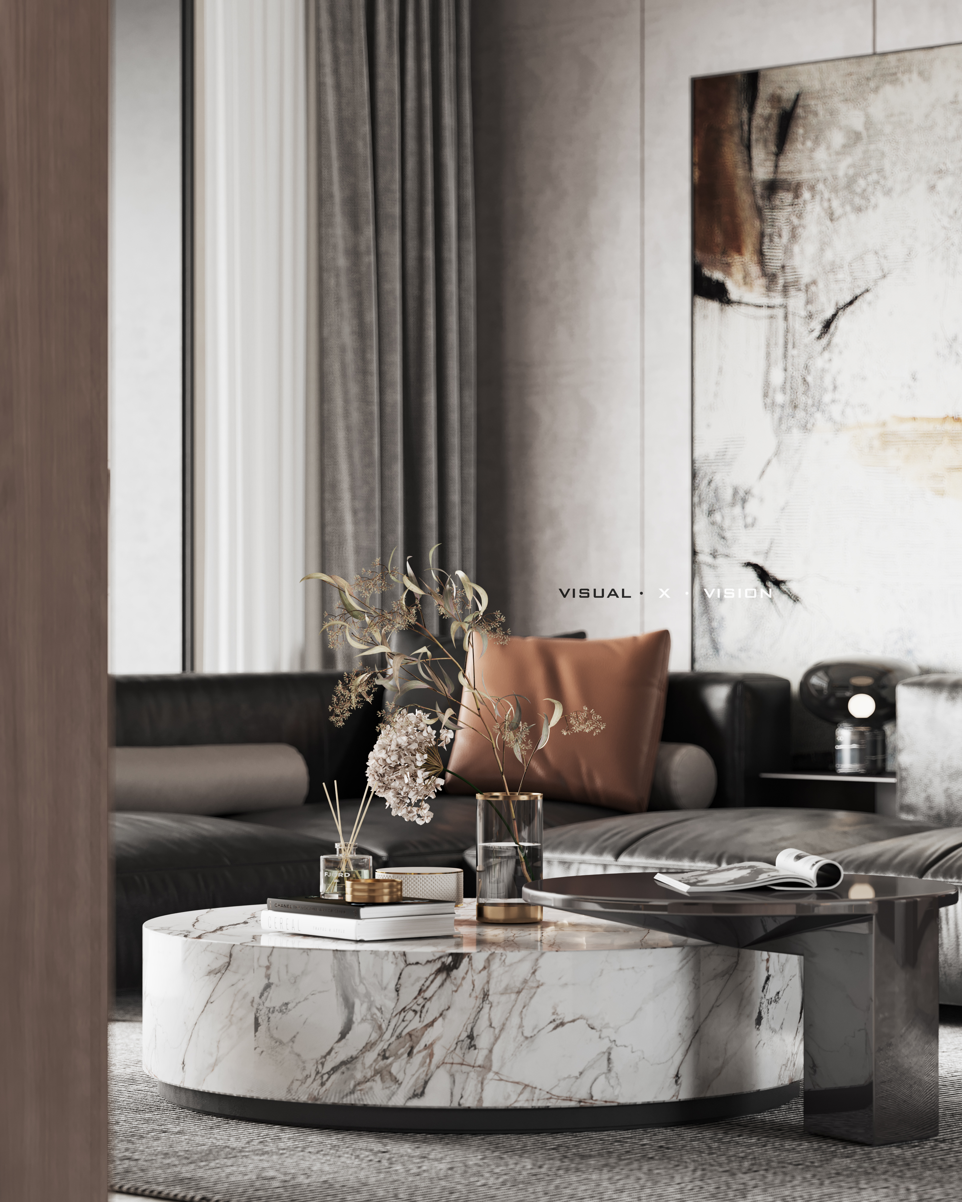 现代沉稳空间 | 3Dmax2018 打造 Corona4.0 与 Photoshop2019cc 应用实例-6