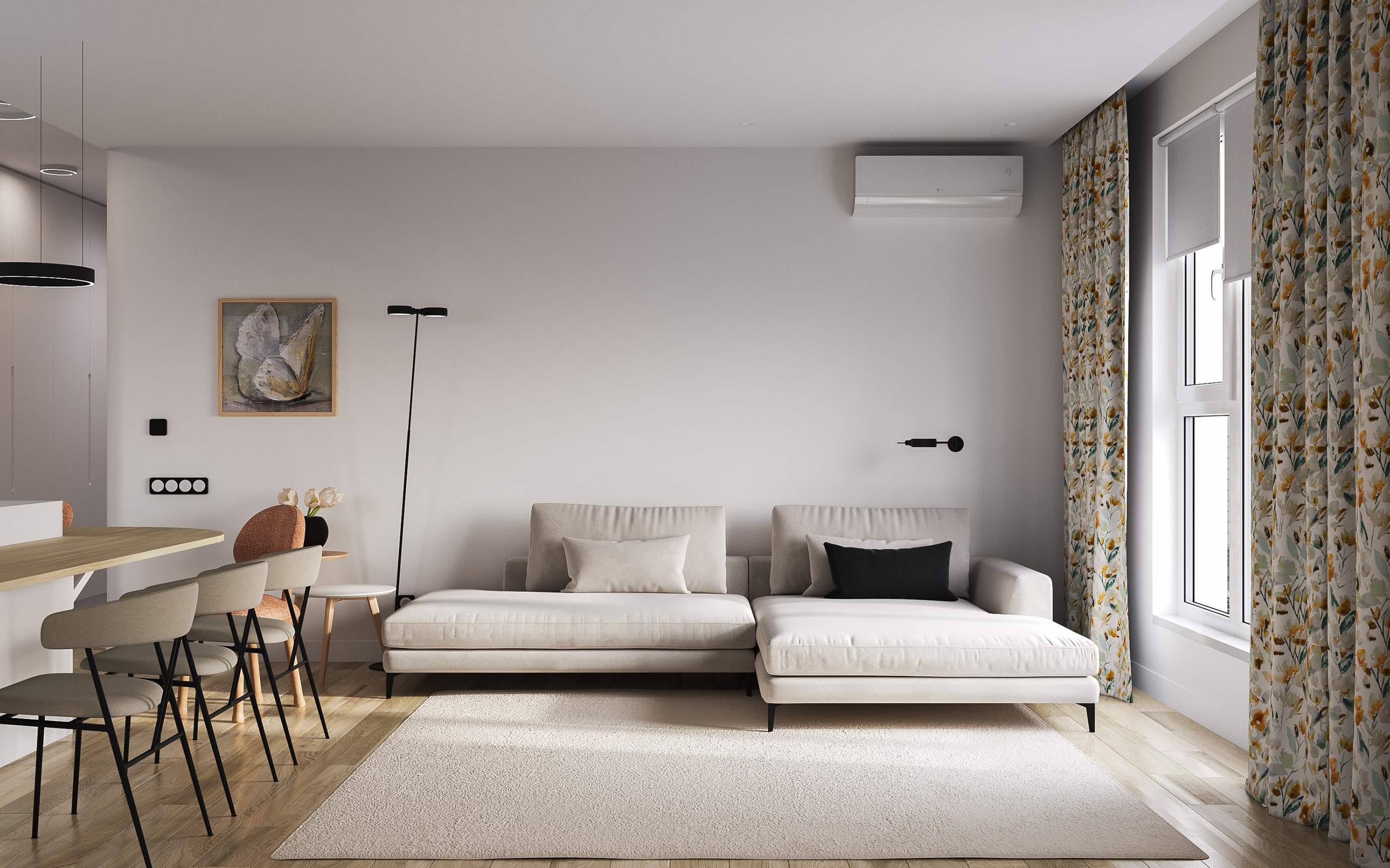 浅色系公寓设计 很舒适的住宅-0