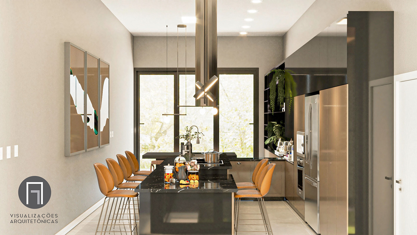 巴西 Sinop 住宅厨房设计丨Rota e Kuntz Engenharia-4