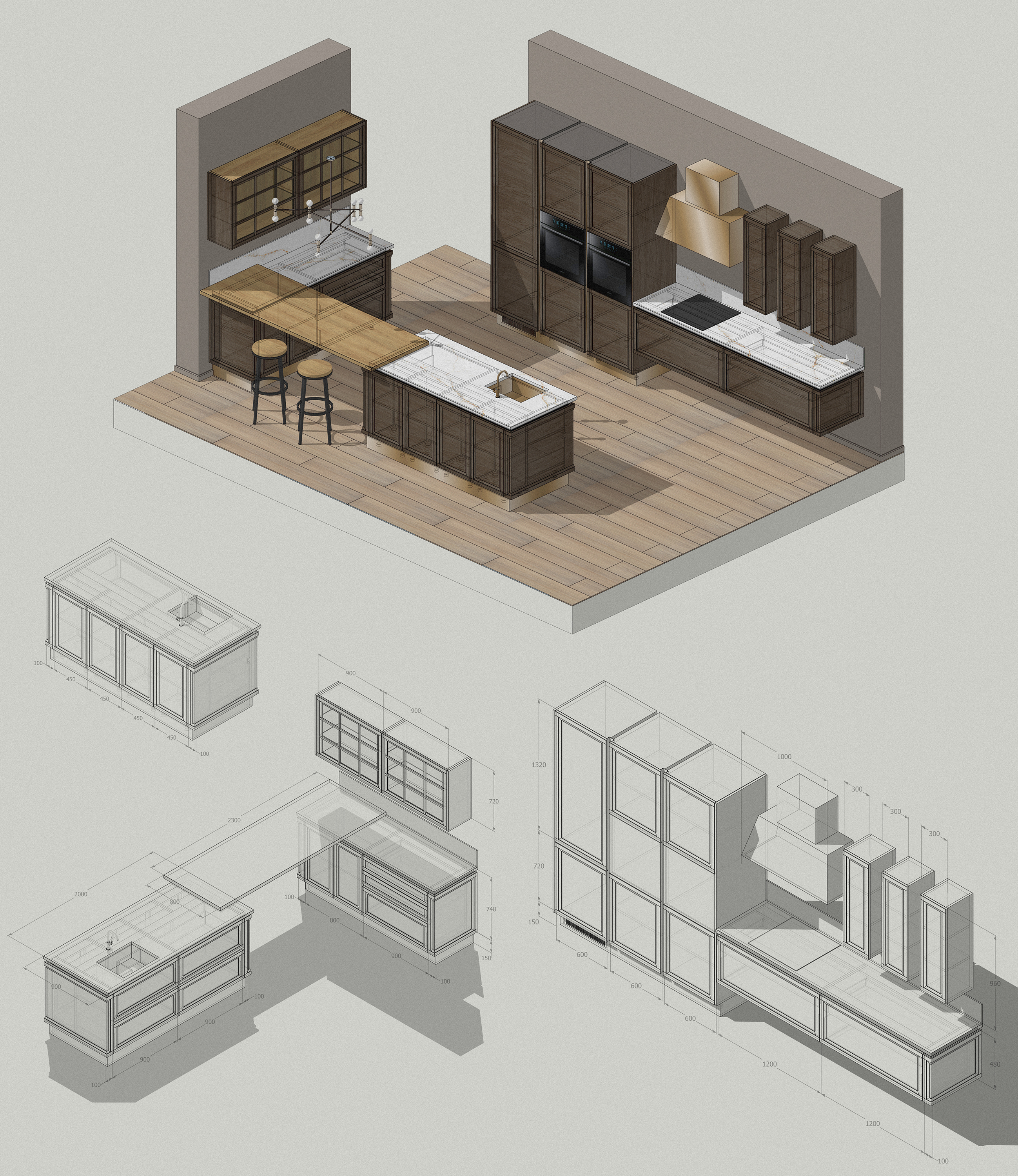 Marinara 厨房模型设计丨GeosIdeal 工厂-9