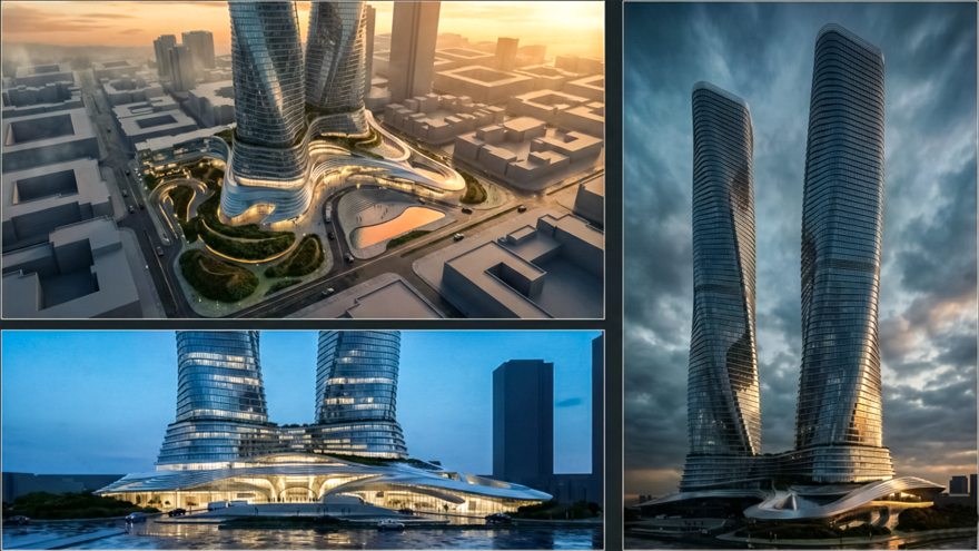 Twin Twisting Towers Concept-24