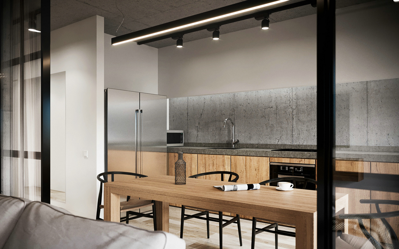 俄罗斯工业风小户型公寓-2