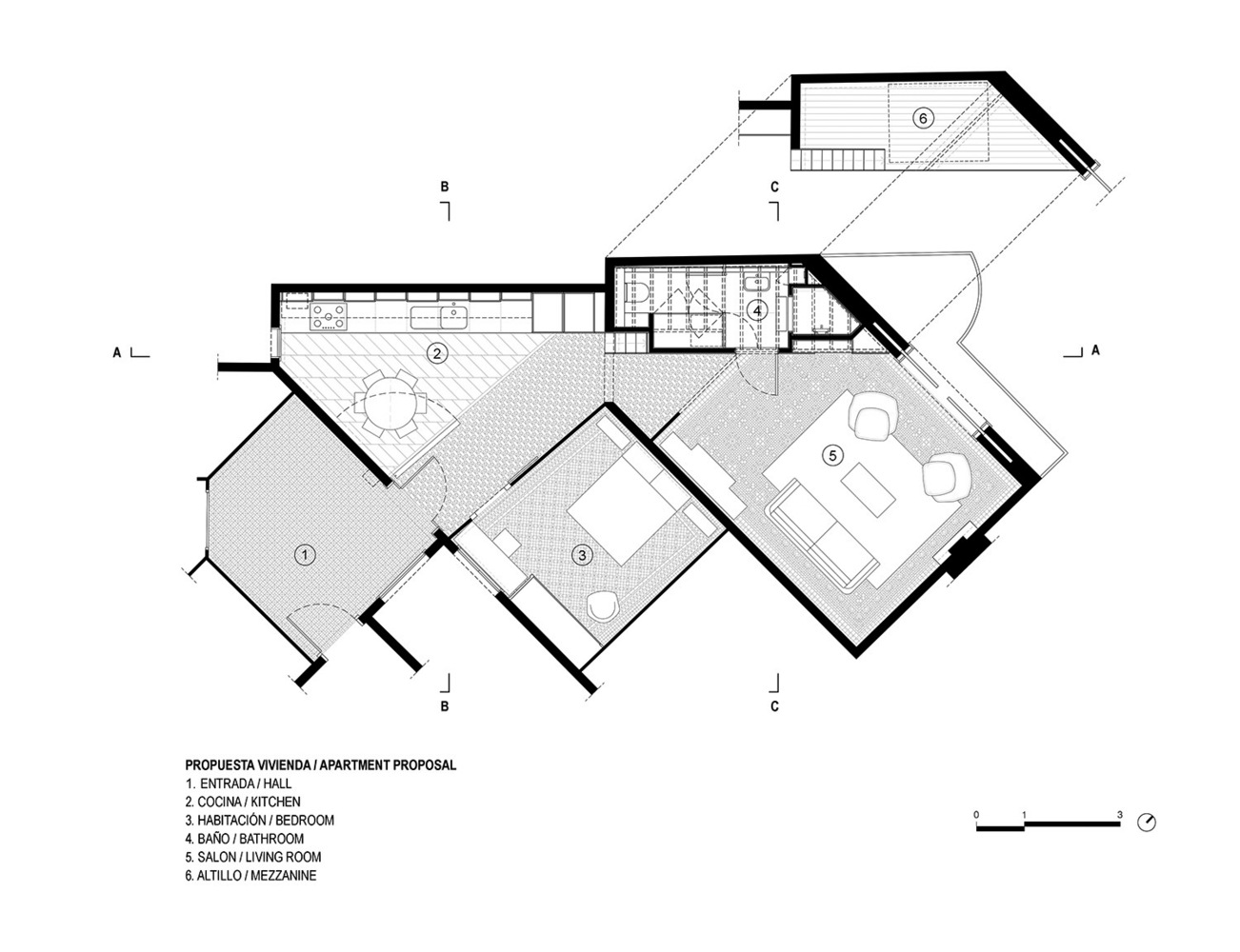 巴塞罗那角落公寓的灵活改造-19