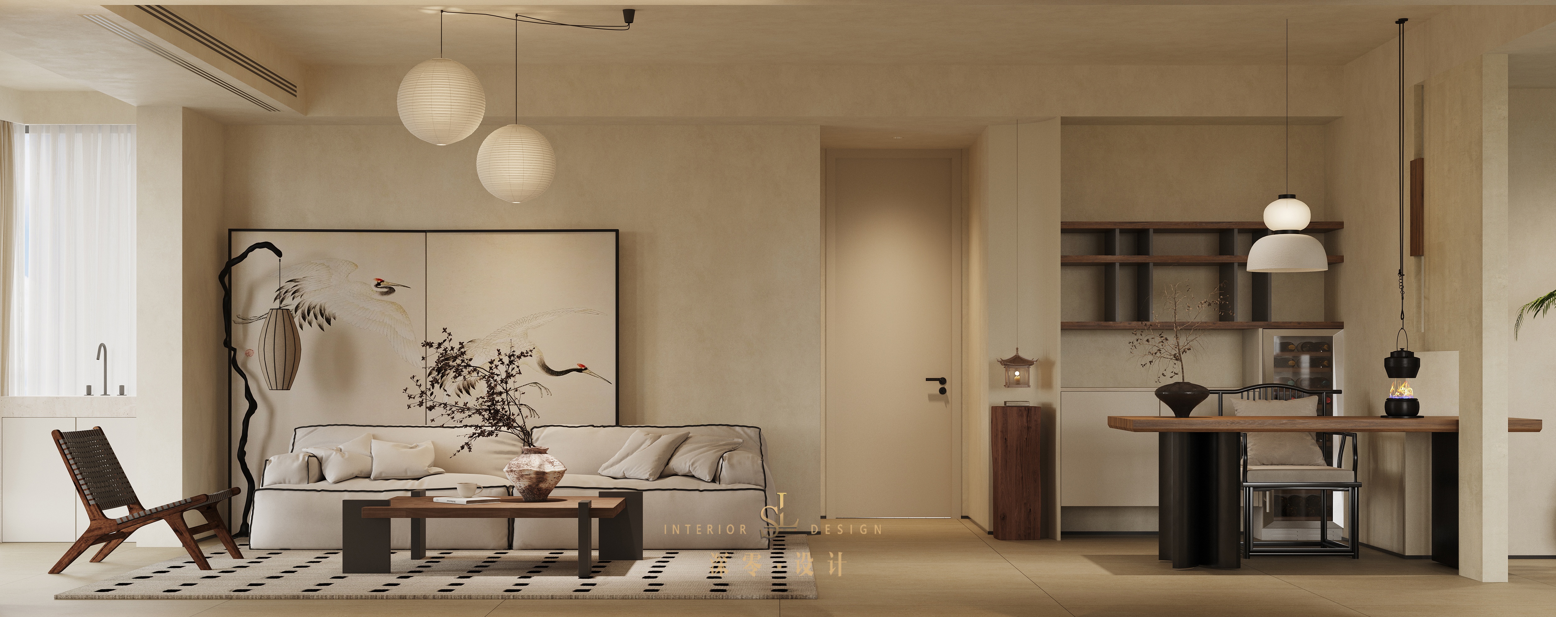 【云滨花园】东方美学,中式雅韵 平层丨中国合肥丨深零设计-5