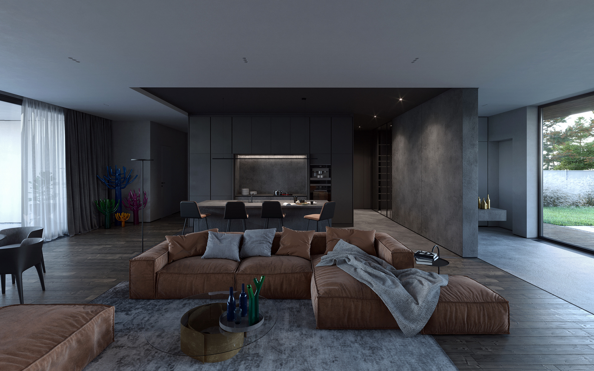 混凝土+木材 细腻且有质感的公寓-1