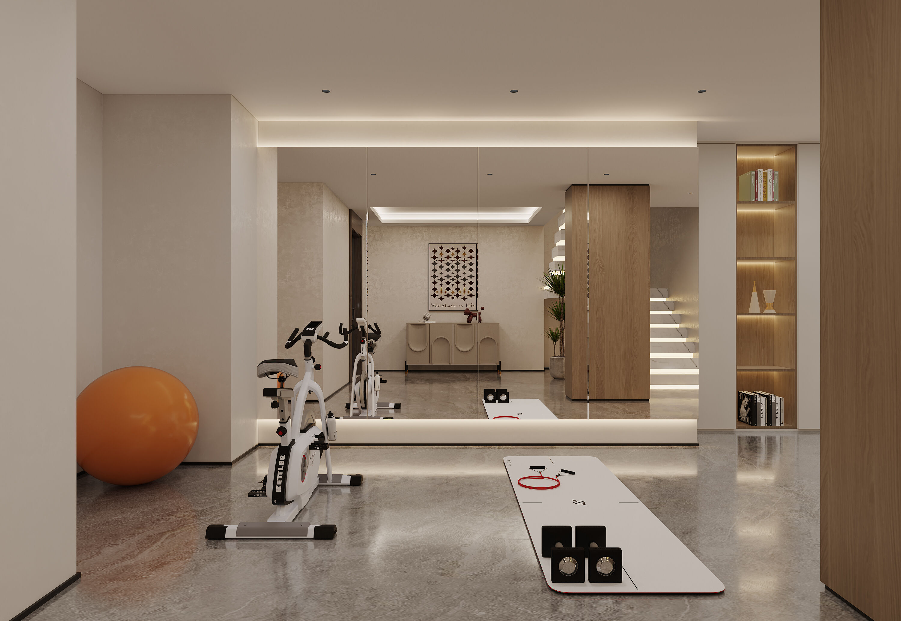 现代风格挑空别墅-4