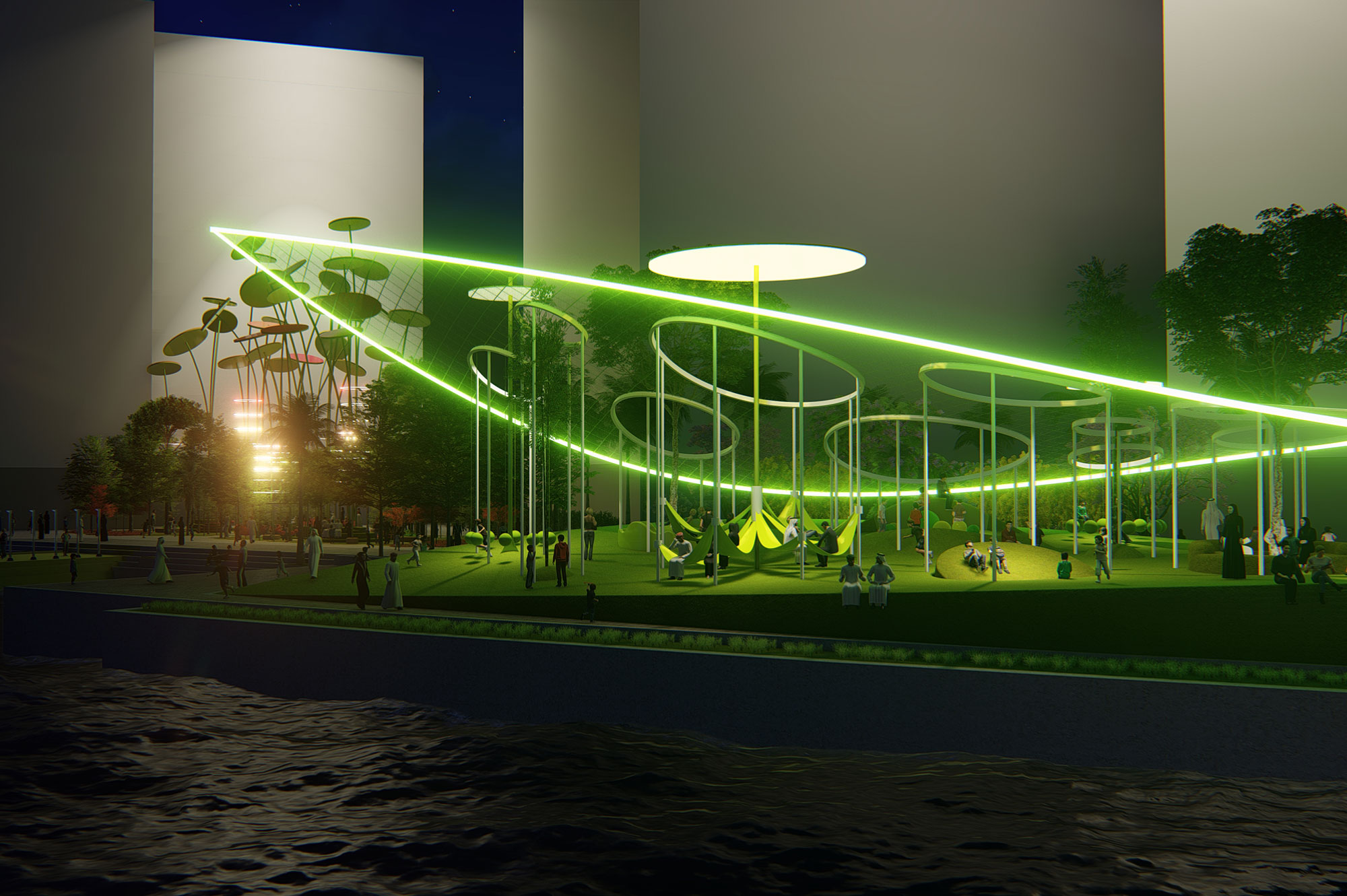 迪拜“漏叶”步行海滨长廊-19