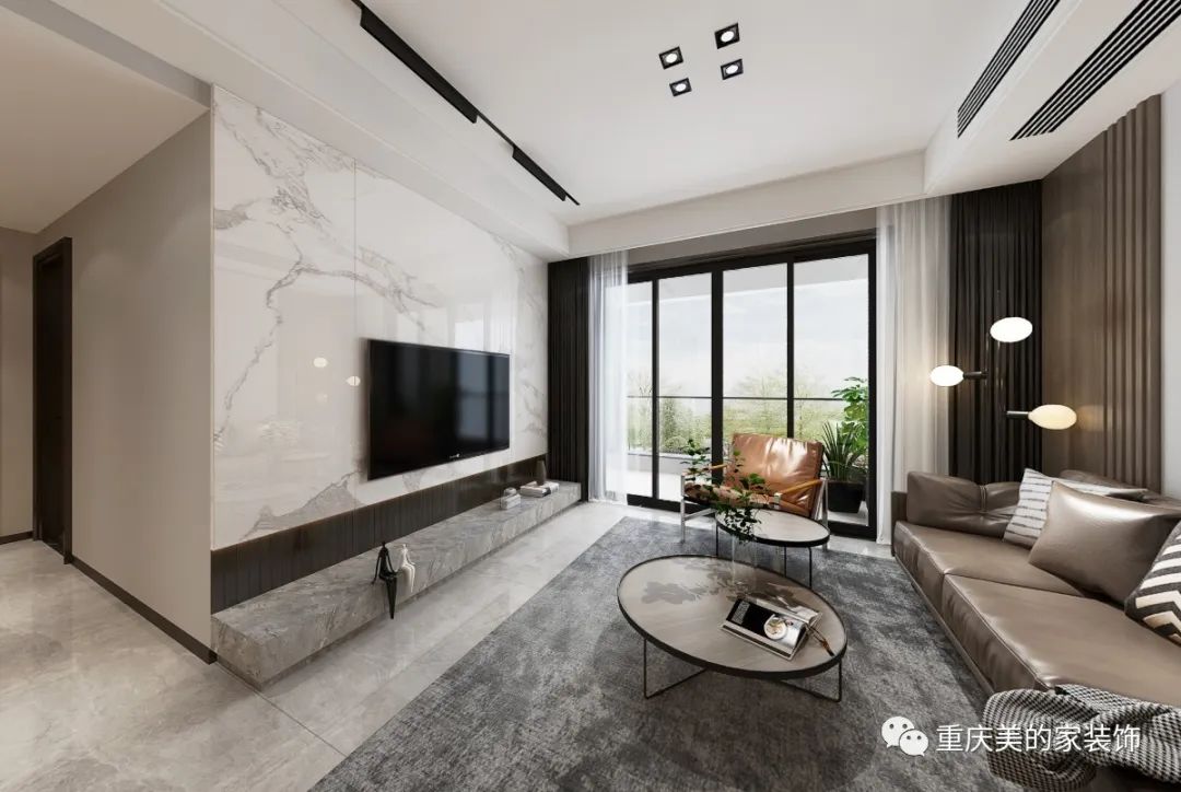 现代摩登家居,演绎高级灰与爱马仕橙的时尚碰撞-35