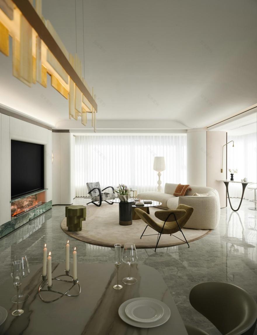 中宁府·绿洲298㎡精装大平层丨中国南京丨观享际SKH室内设计-4