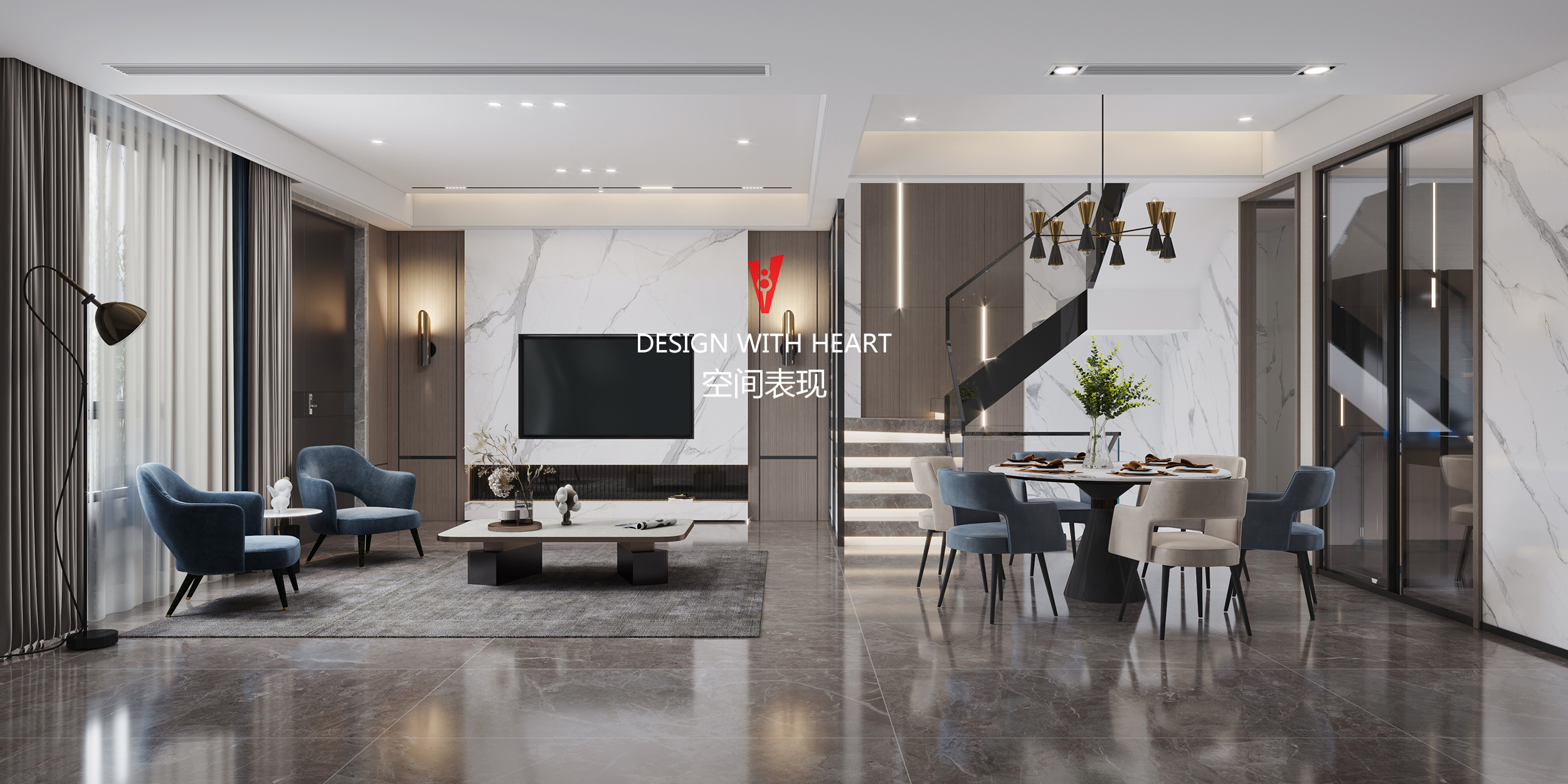 现代简约客厅设计，舒适宜居-6