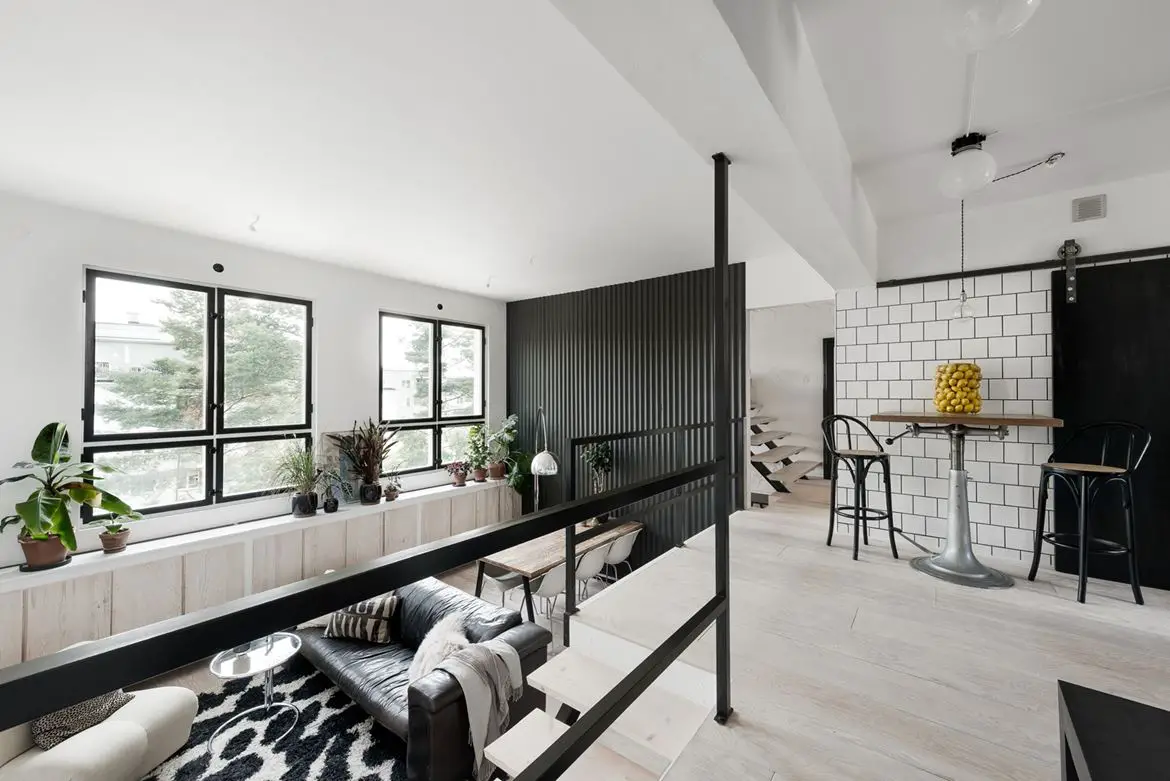 瑞典 4 米挑高多层公寓，简约现代设计展现空间魅力-3