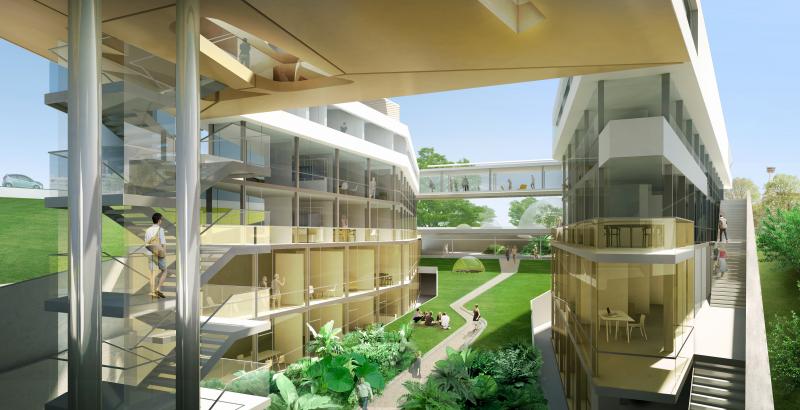 杨树门廊（注：POTERNE有便门、小门、边门等意思，DES PEUPLIERS是杨树的，这里结合常见表达意译为杨树门廊 ） 丨FRÉDÉRIC BOREL ARCHITECTE-10