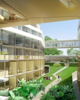 杨树门廊(注:POTERNE有便门、小门、边门等意思,DES PEUPLIERS是杨树的,这里结合常见表达意译为杨树门廊 ) 丨FRÉDÉRIC BOREL ARCHITECTE