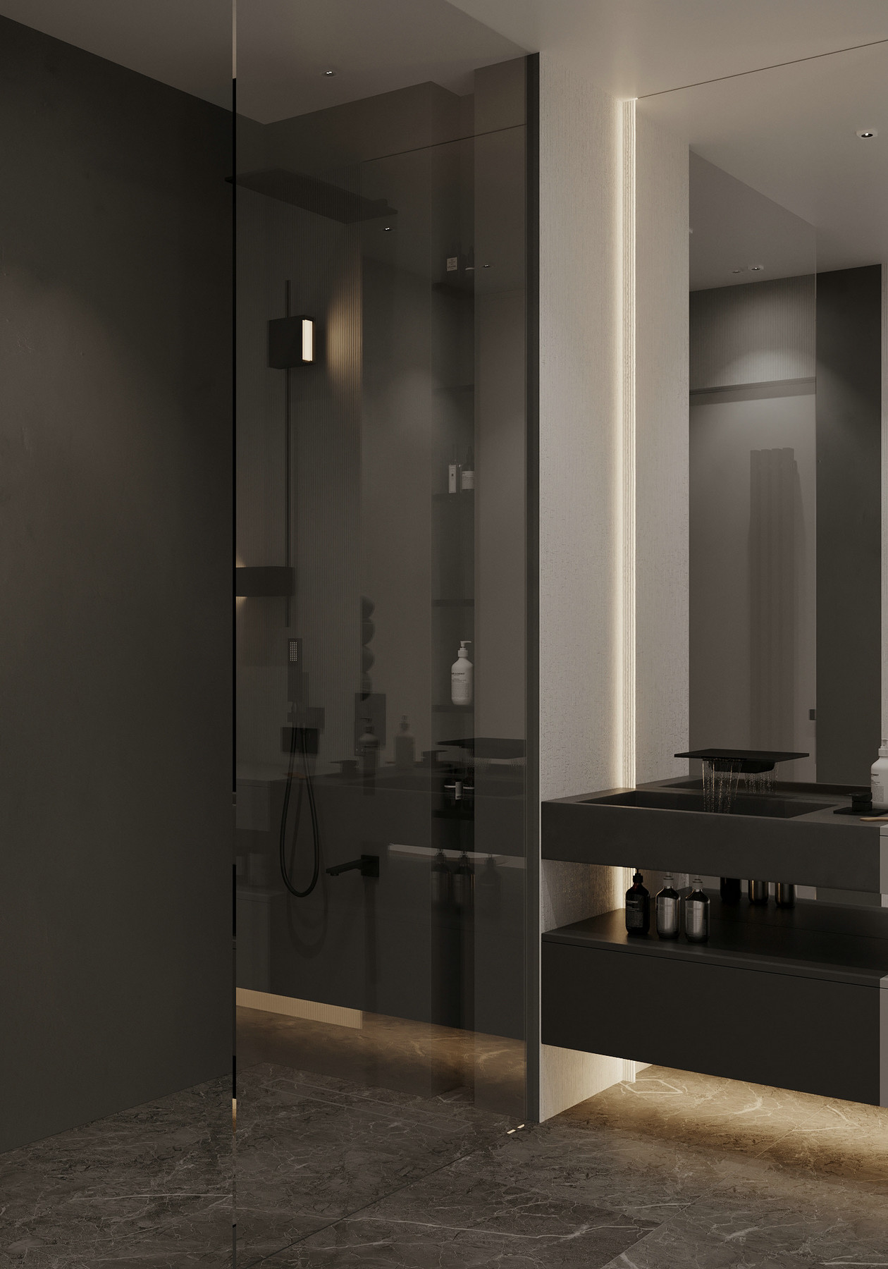 莫斯科灰色系公寓设计丨俄罗斯莫斯科-12