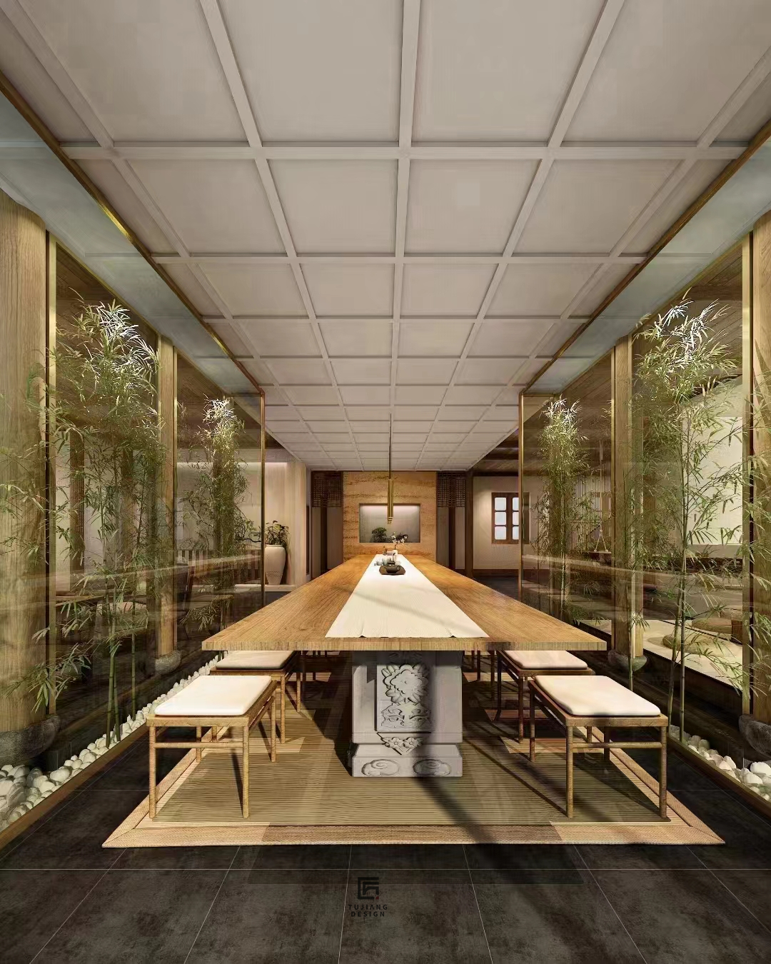 工装中式酒店设计案例｜古风雅韵融合现代奢适-2