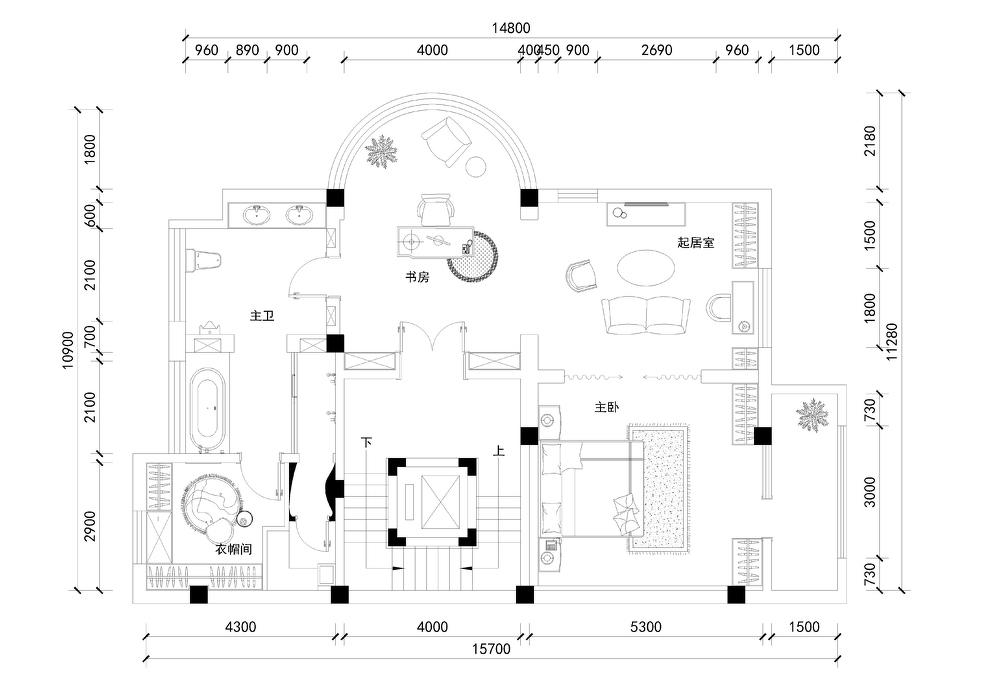 温哥华森林新中式独栋别墅设计-28
