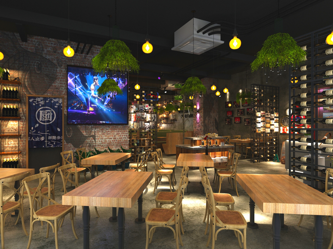 百度烤肉店设计 | 热带雨林风格烤肉餐厅-21