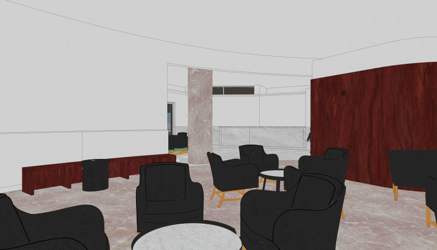 美术培训画室接待厅设计-15