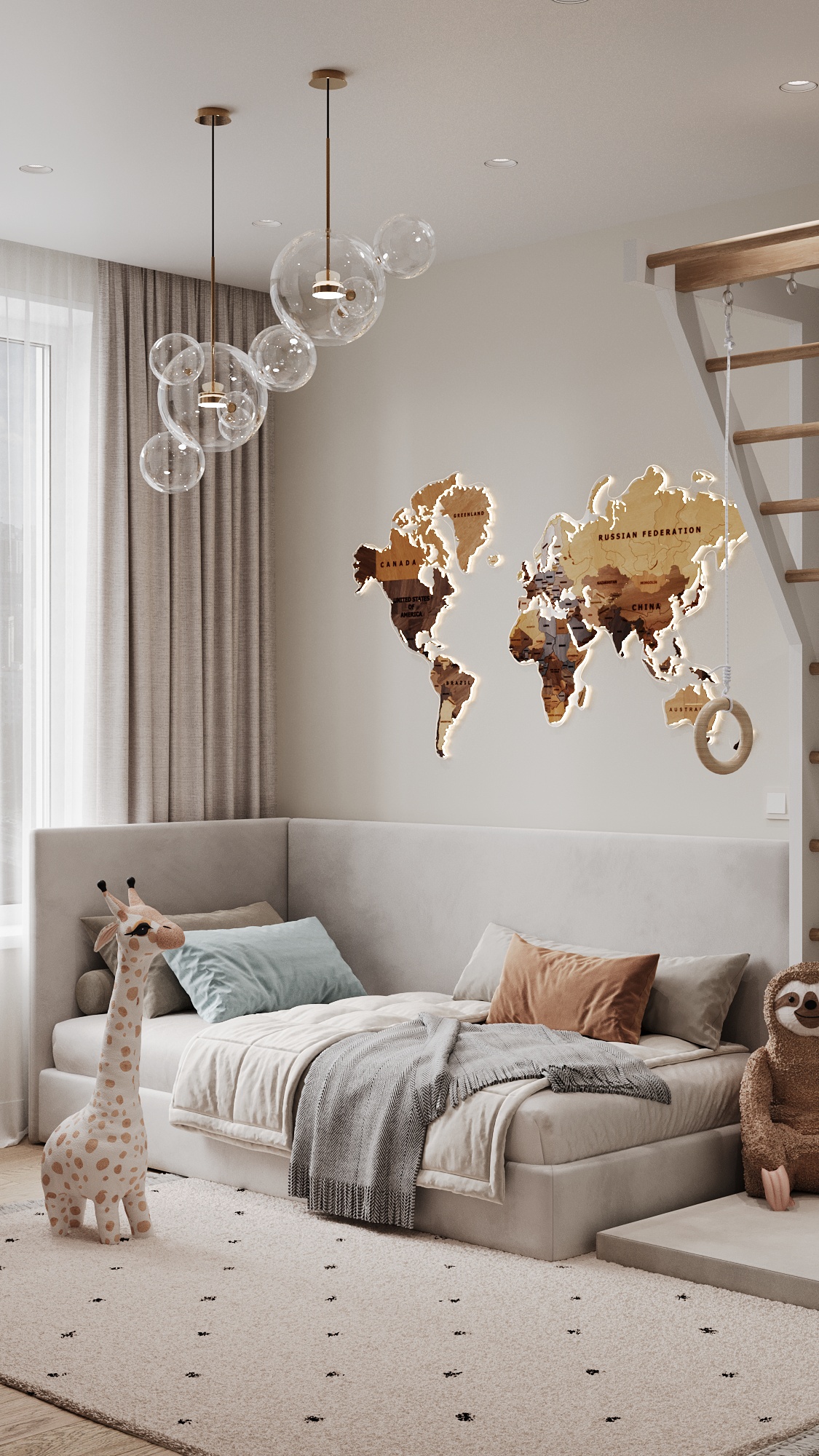 莫斯科 ЖК Аквилон Митино 儿童房室内设计丨俄罗斯莫斯科丨Елена Аксёнова,Elena Aksenova-5