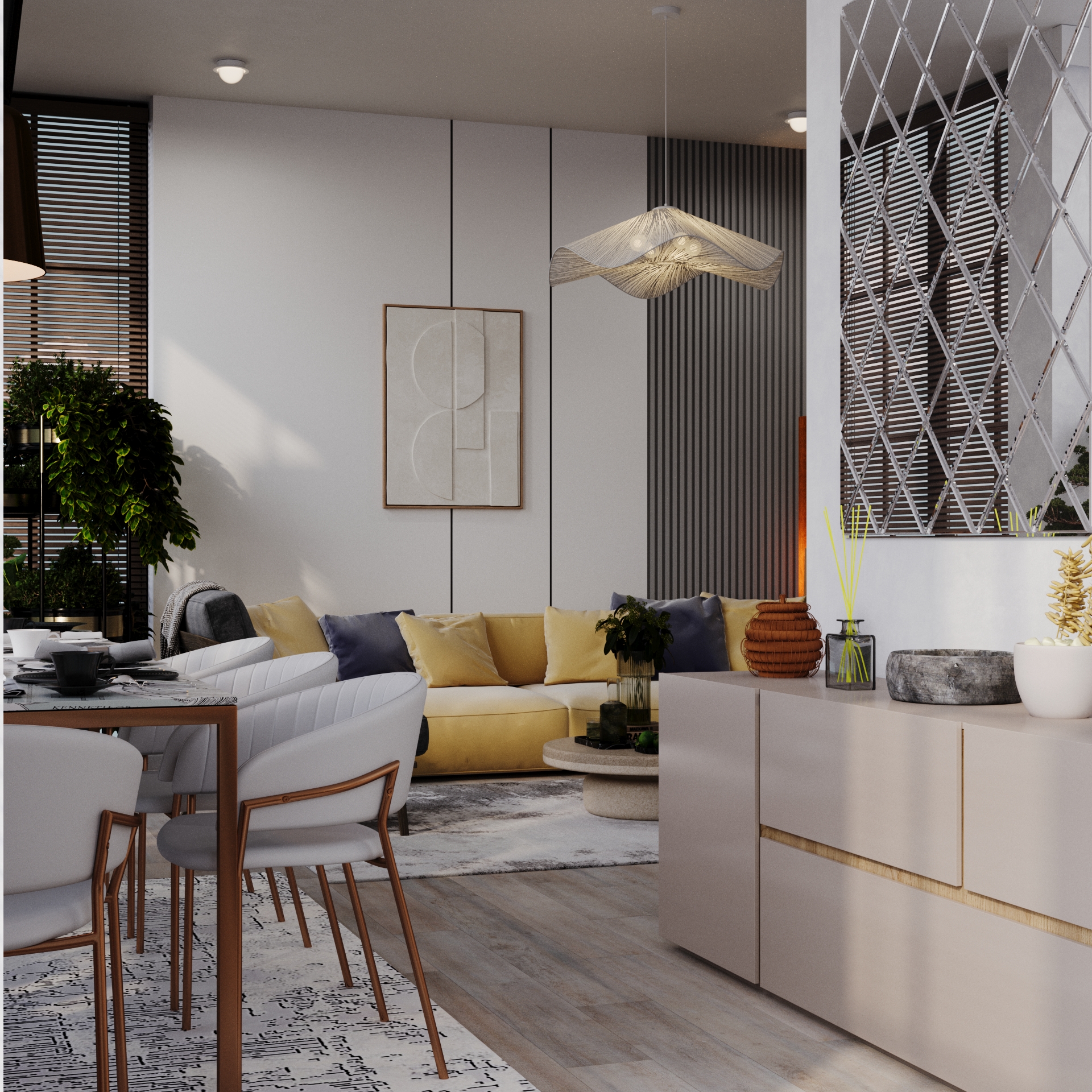 Livingroom and dining room 设计丨TurkeyTrabzon丨Ahmet Kakışım-4