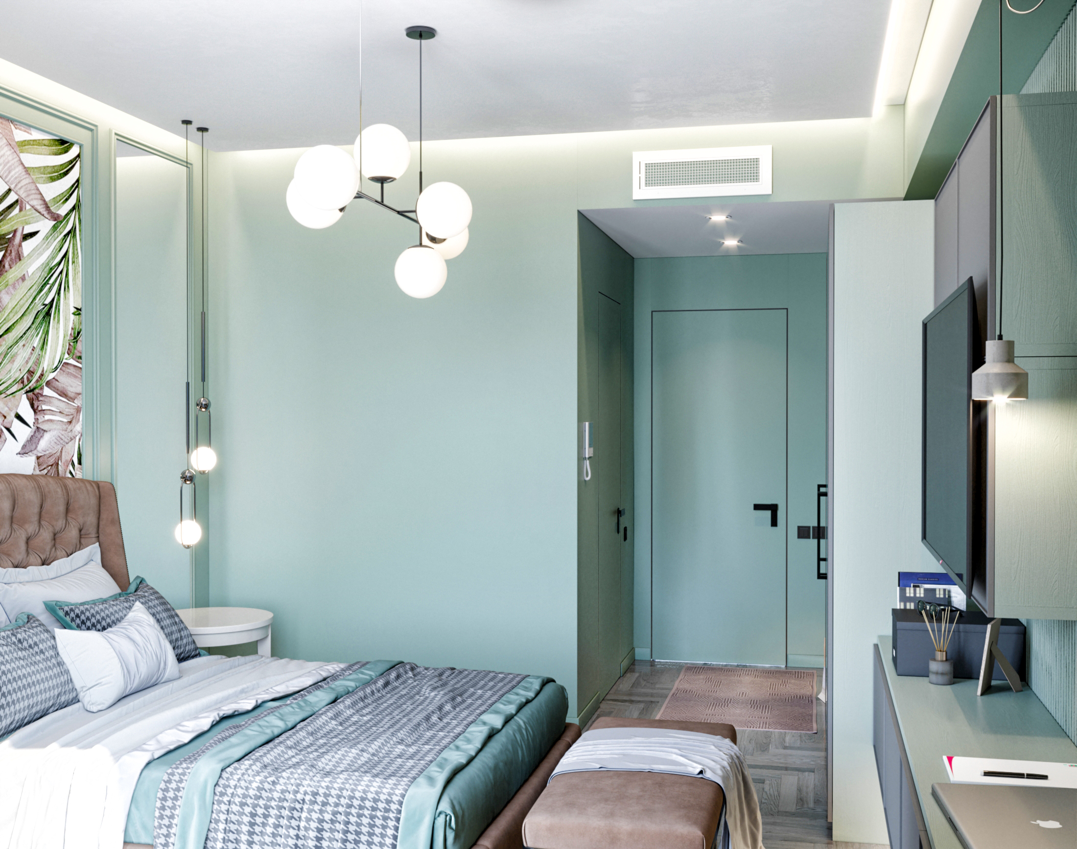 Green Suite Room 酒店房间设计丨Ilyas Jafarli-6