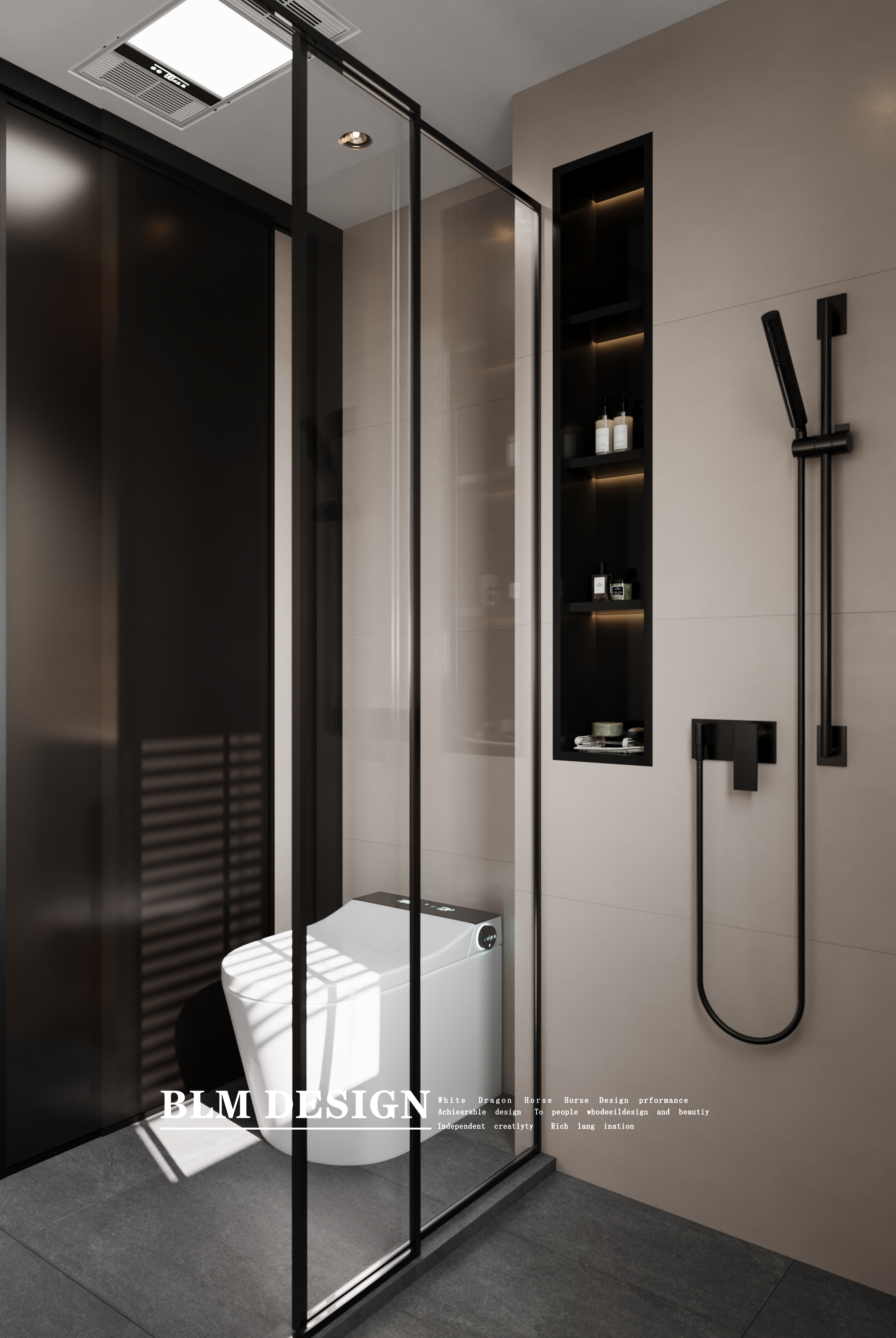 现代黑白灰-白龙马效果图-14