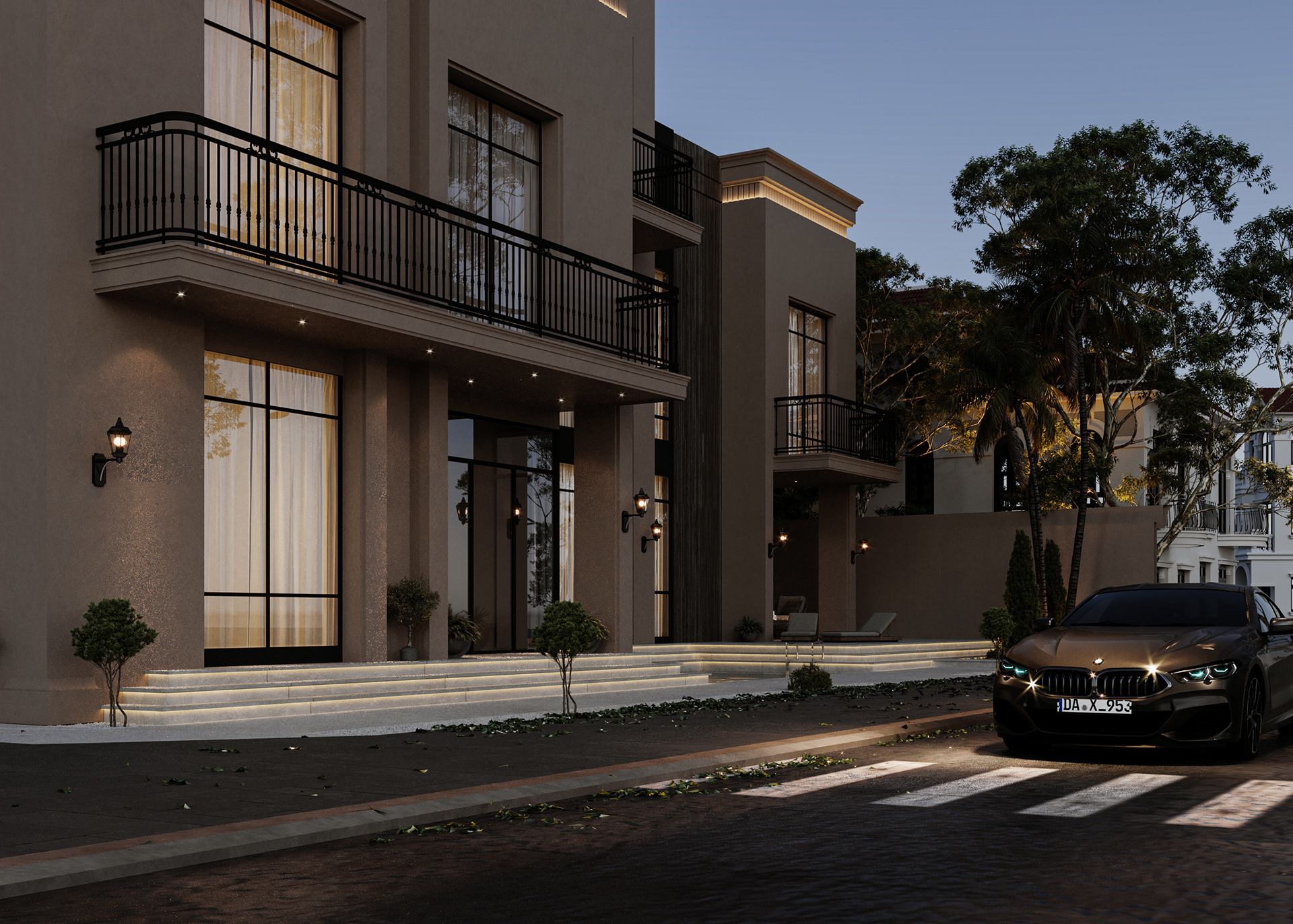 Neo Classic Villa Facade 设计与可视化-28