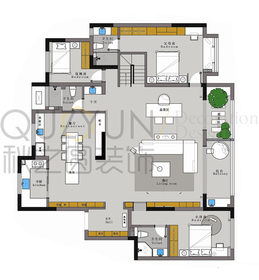 常州格拉美西复式公寓设计方案解读-23