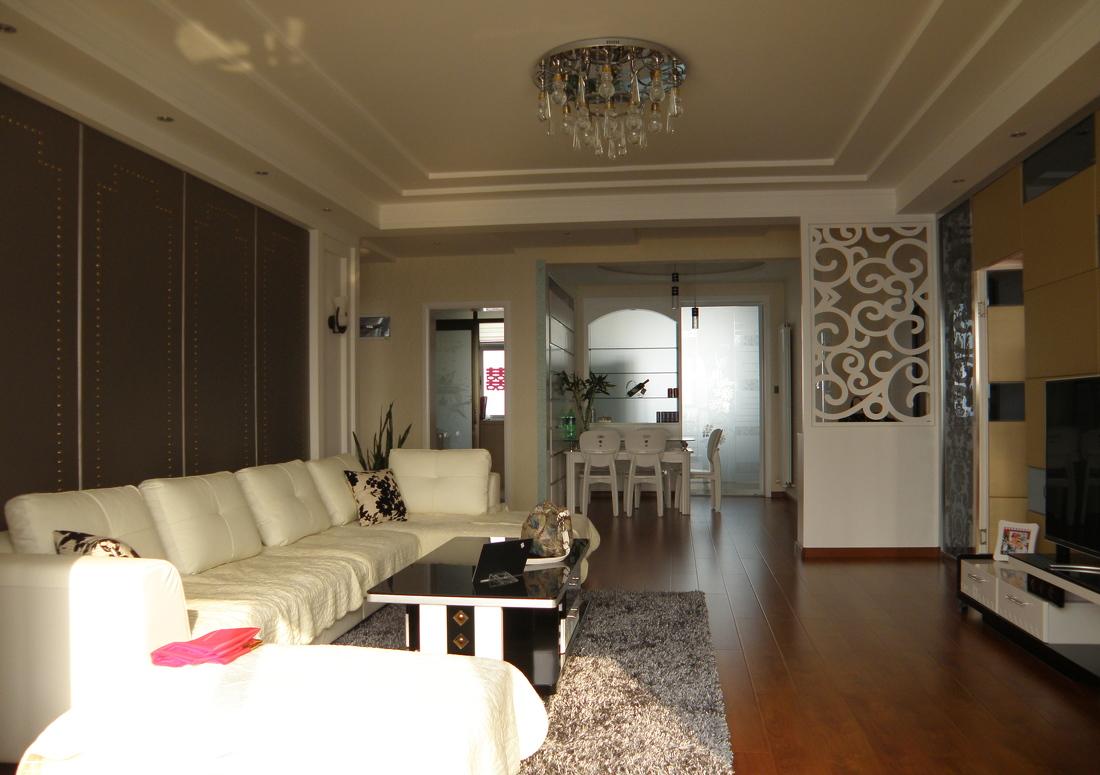 
实景案例一简欧软包隐形门电视墙 -5