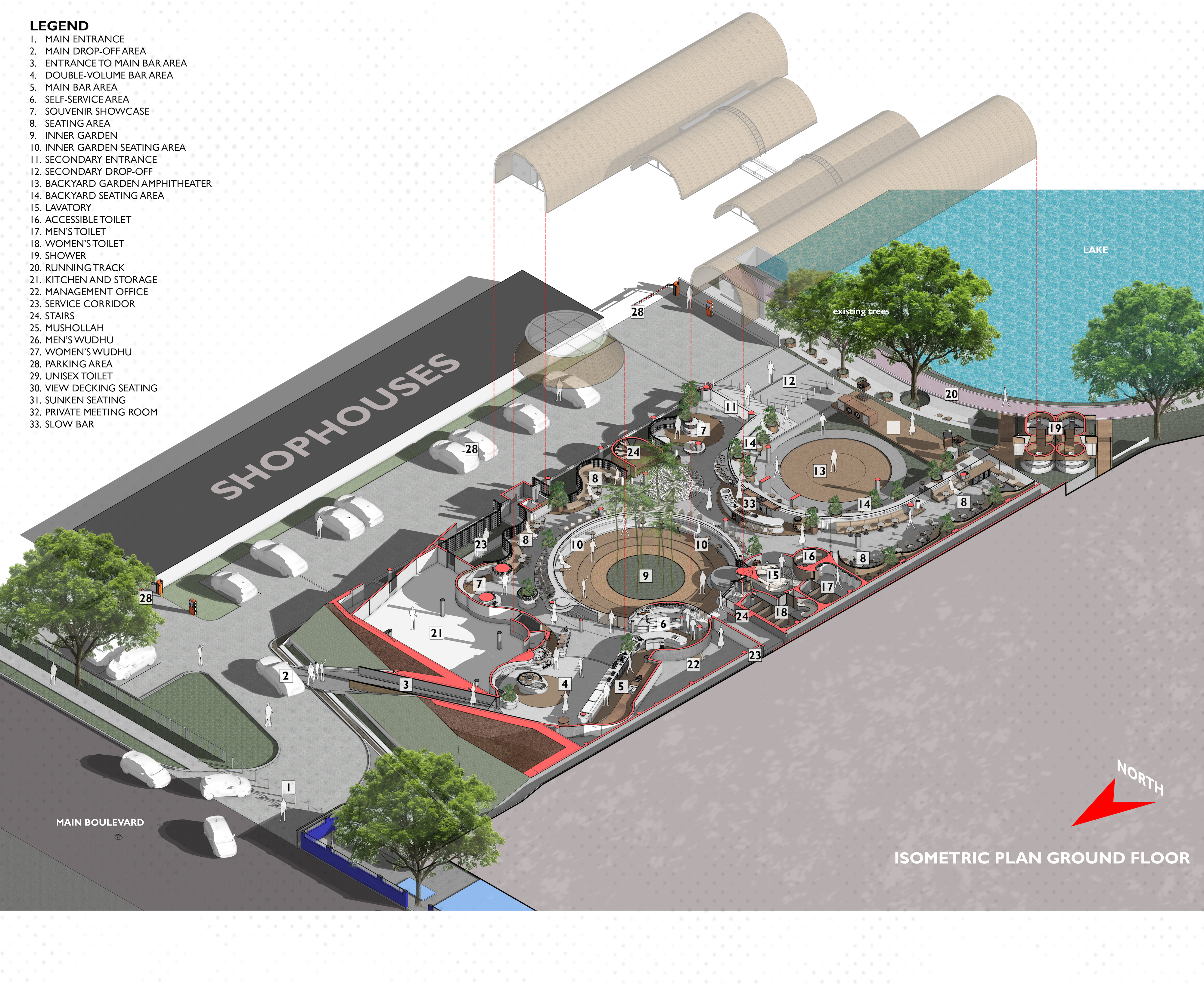 被坡地庇护的花园商业,RAD+ar丨印度-48