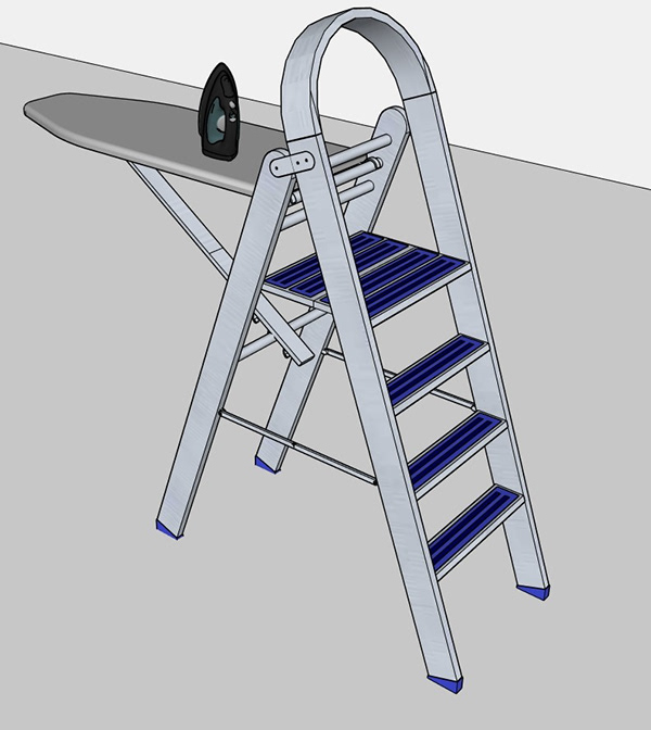 多功能家具1（带熨衣桌的折叠楼梯）丨巴西丨巴西PUCRS大学设计专业师生-4