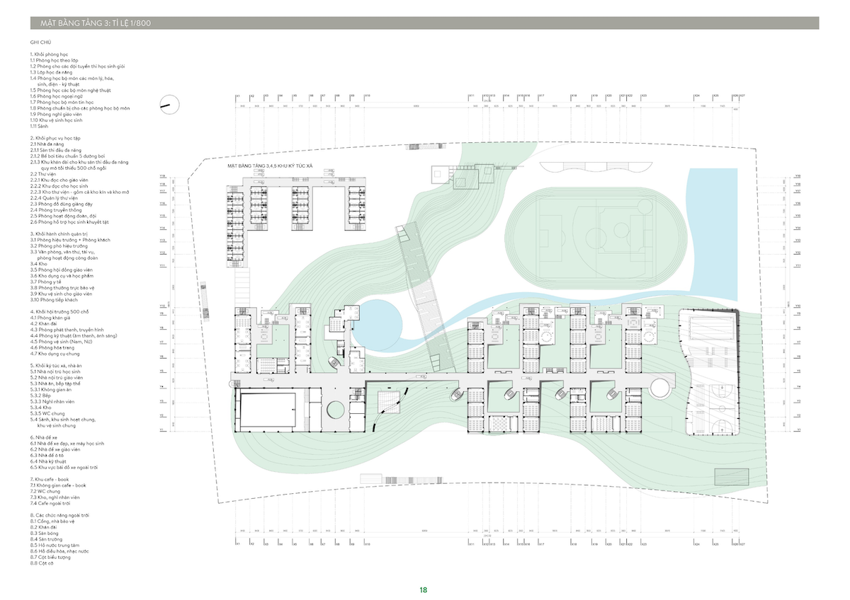 绿色校园设计典范 | 越南 Vinh Phuc 市高级中学-13