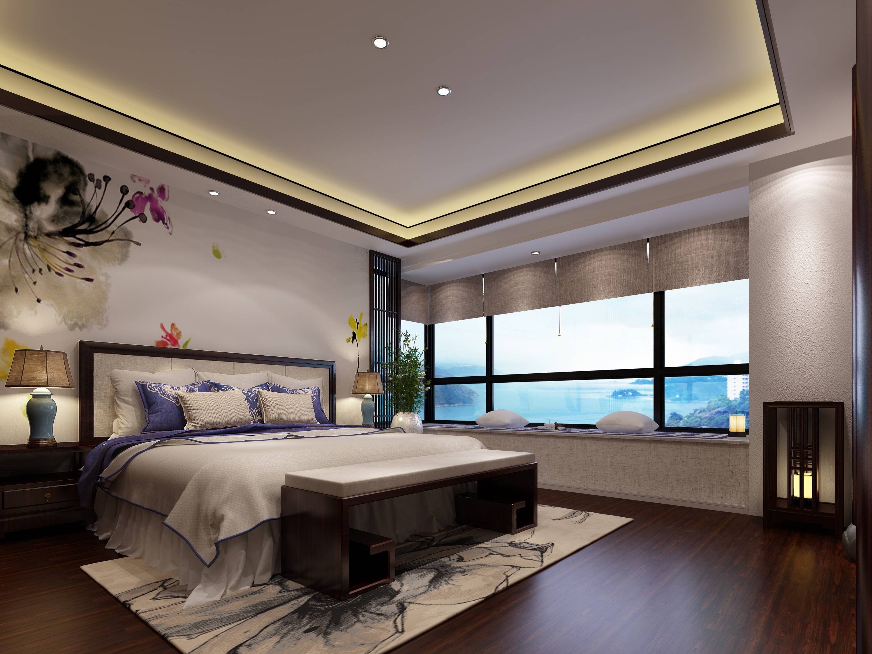 新中式 中式古典 奢华家装别墅样板房-2-19