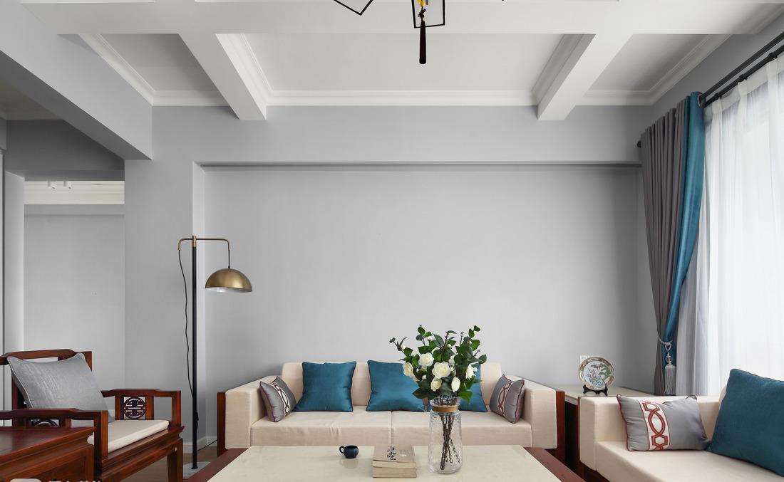 新中式蓝调空间-5