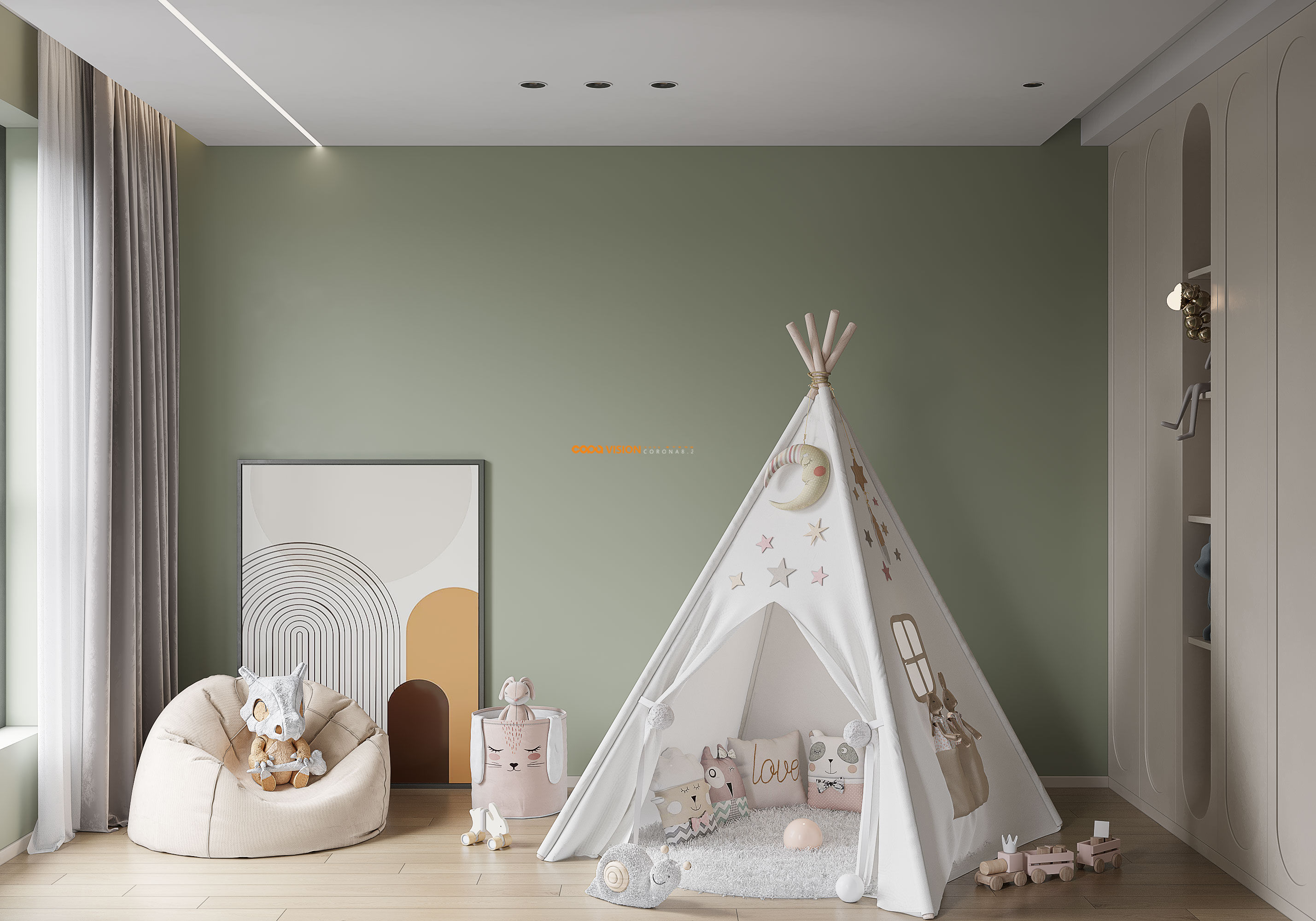 靠背视觉 2022 年中下旬家装效果图表现作品-81