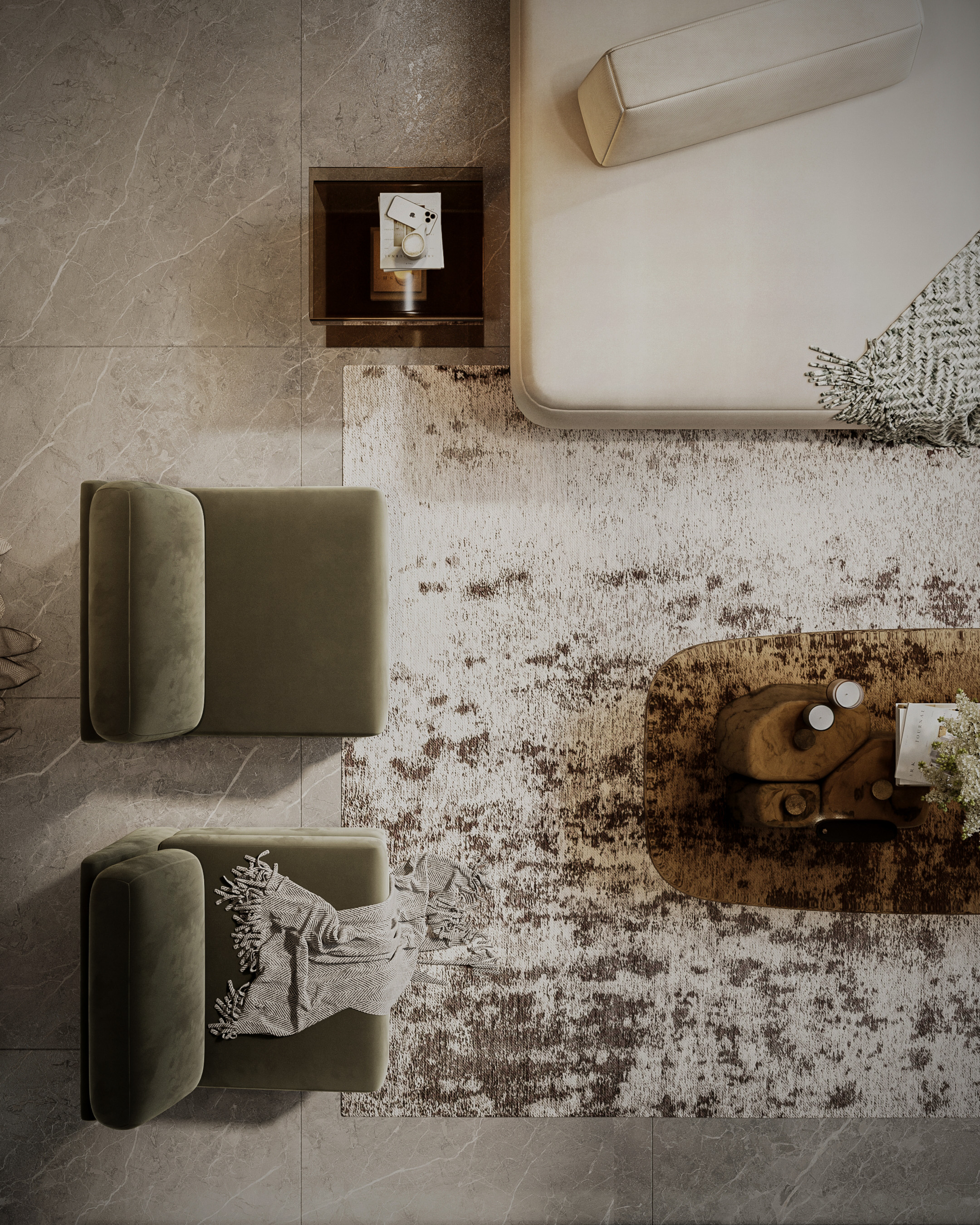 现代客厅与餐厅丨沙特阿拉伯-15