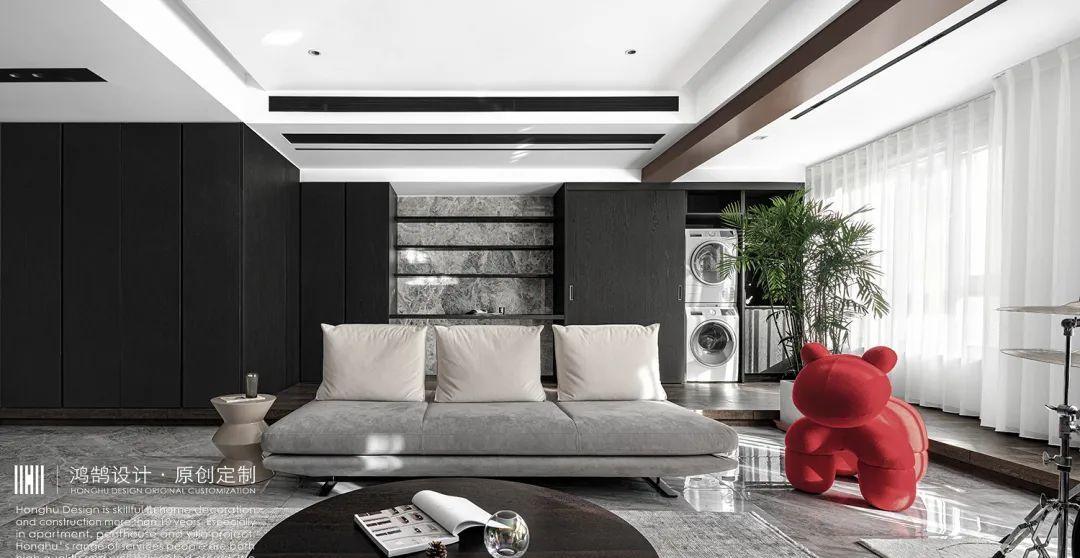 160㎡平层空间的超大共享活动设计丨鸿鹄设计-10