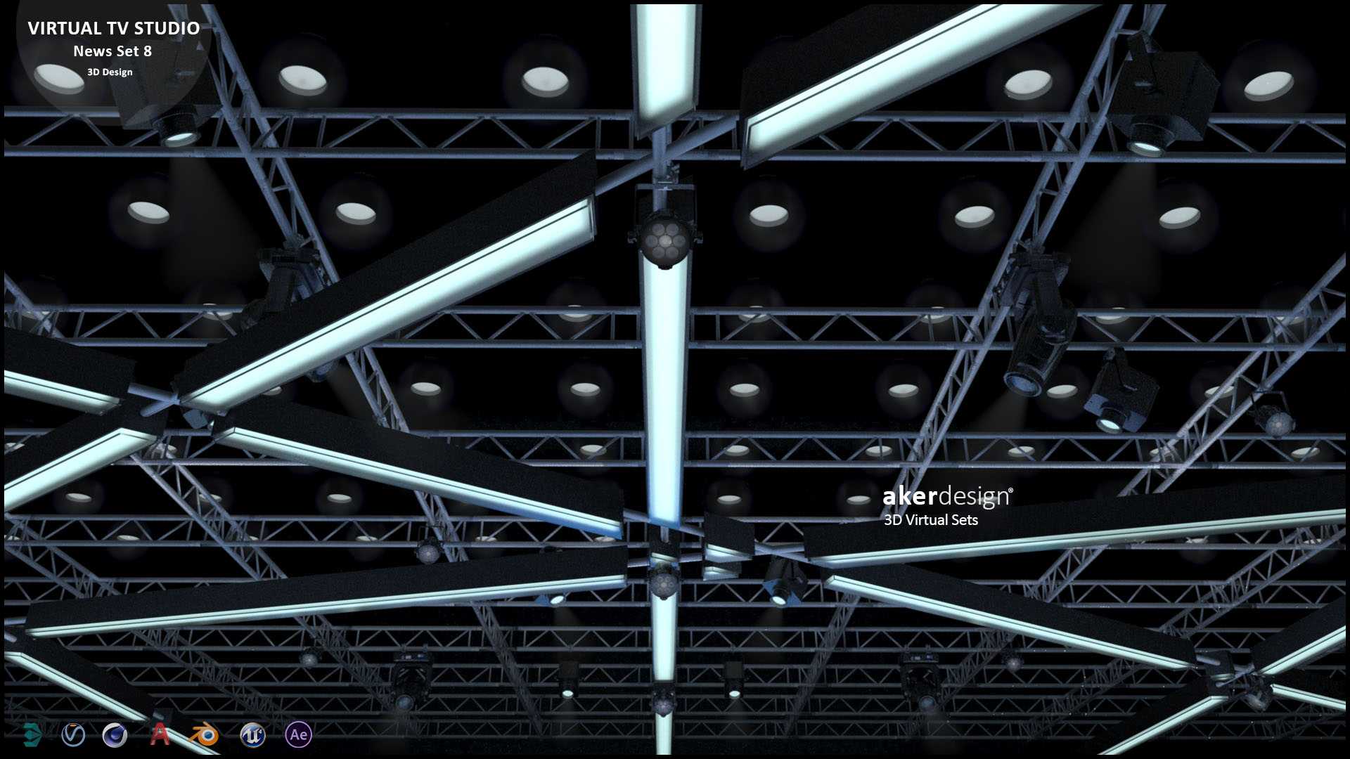 虚拟电视演播室新闻布景 8-22