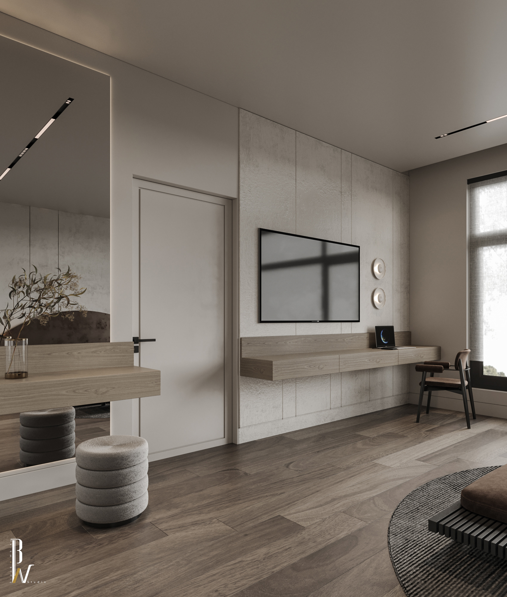 卧室设计丨Black N White-9