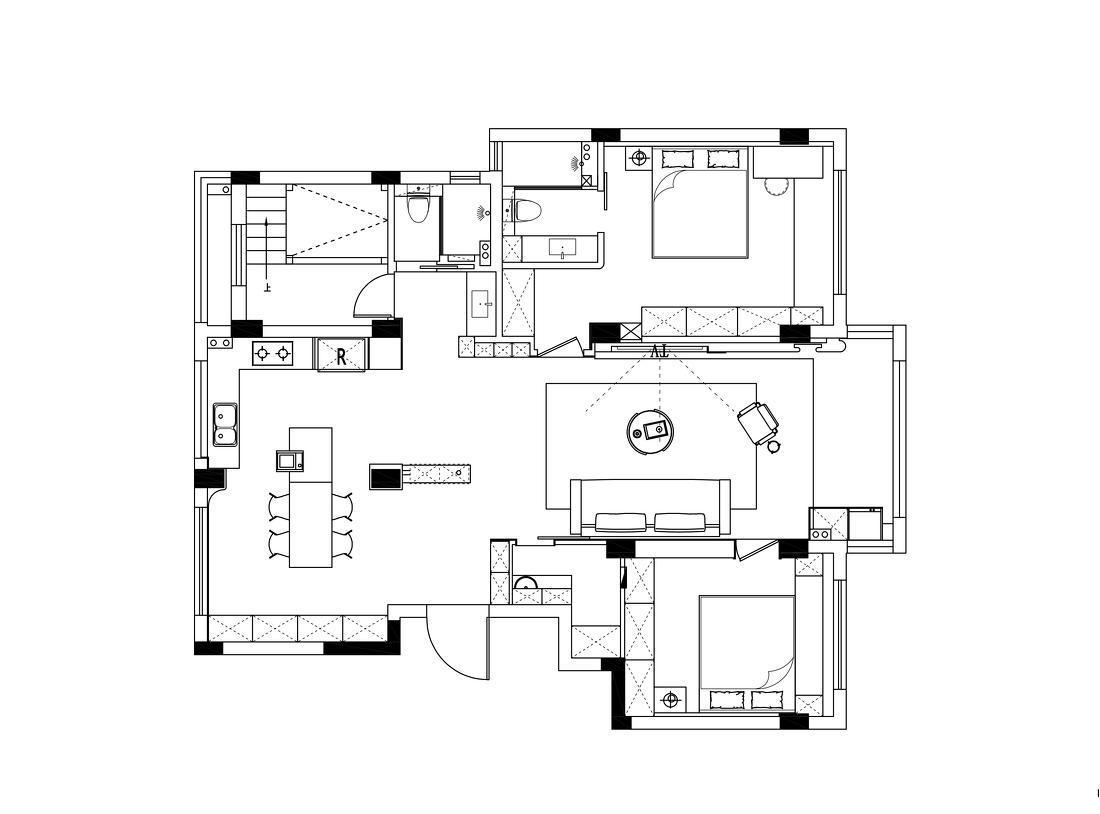 开放自由的极简新居-2