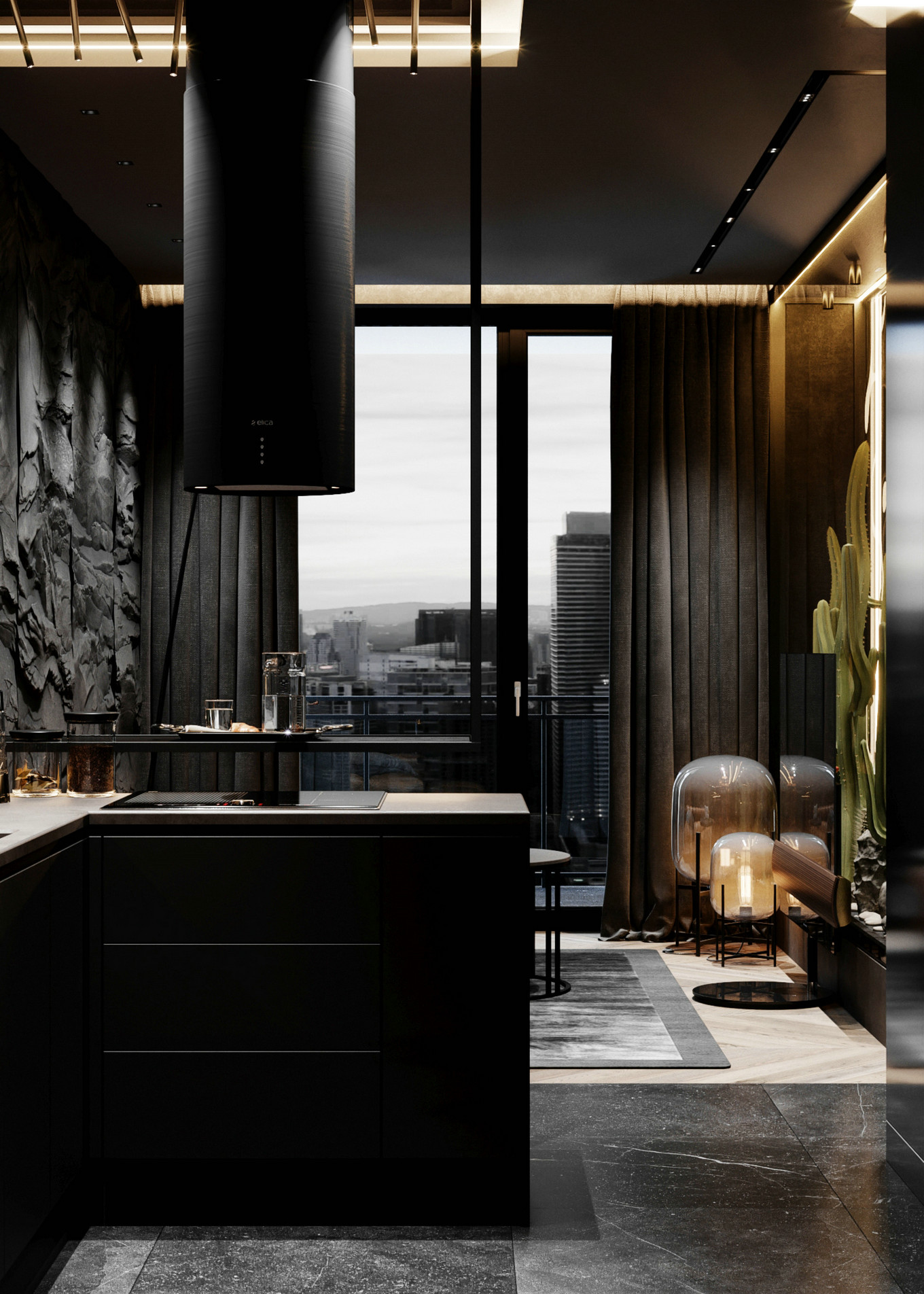 高级黑的质感美，单色系遇上光源质感美！-2