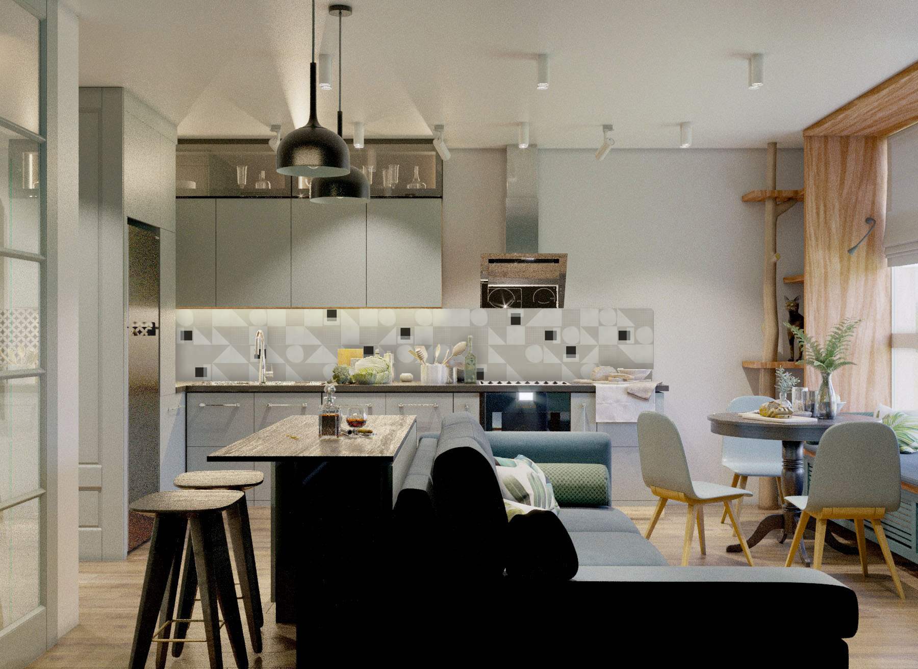 Apartment Interior for cat lovers-1